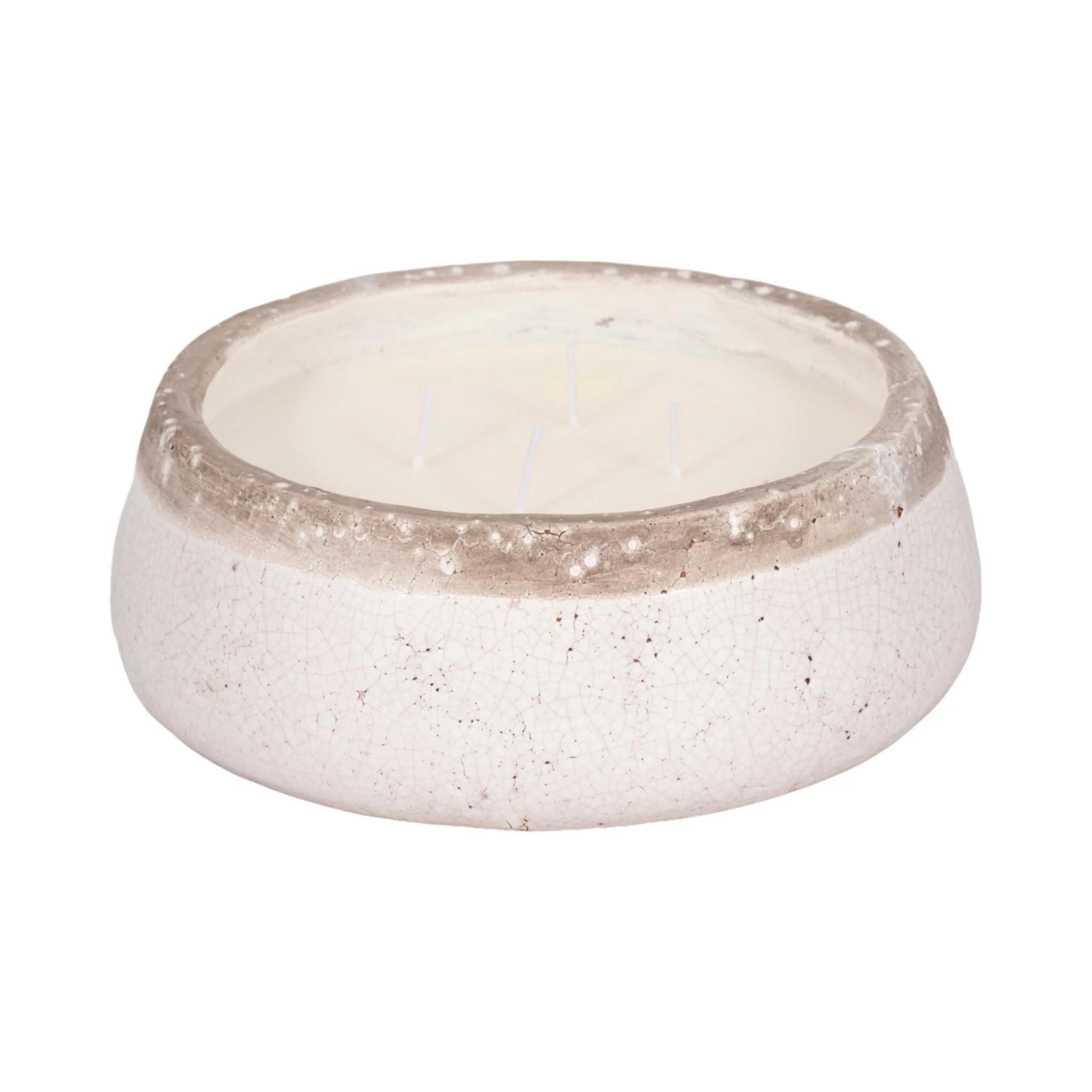 10" 35 Oz Wood Sage & Sea Salt Bowl Candle, Ivory - Image 2