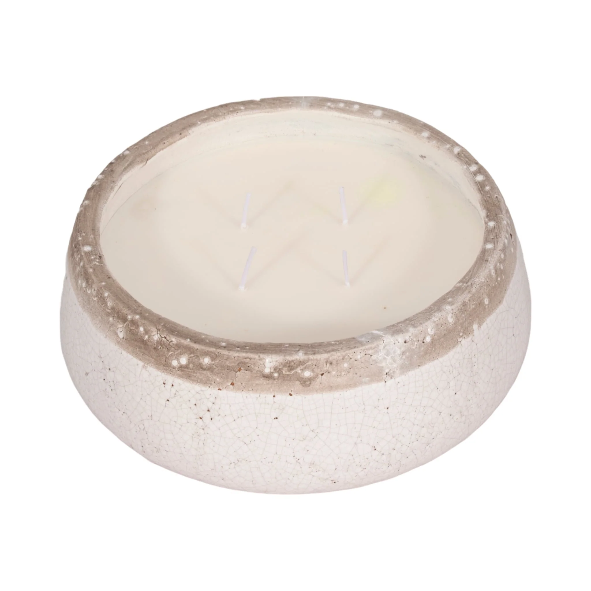 10" 35 Oz Wood Sage & Sea Salt Bowl Candle, Ivory - Image 4