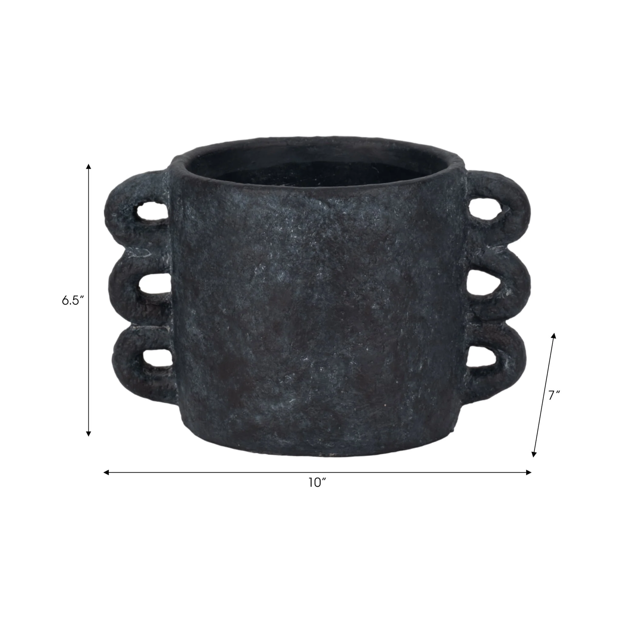 10" Arch Handle Planter, Black - Image 8