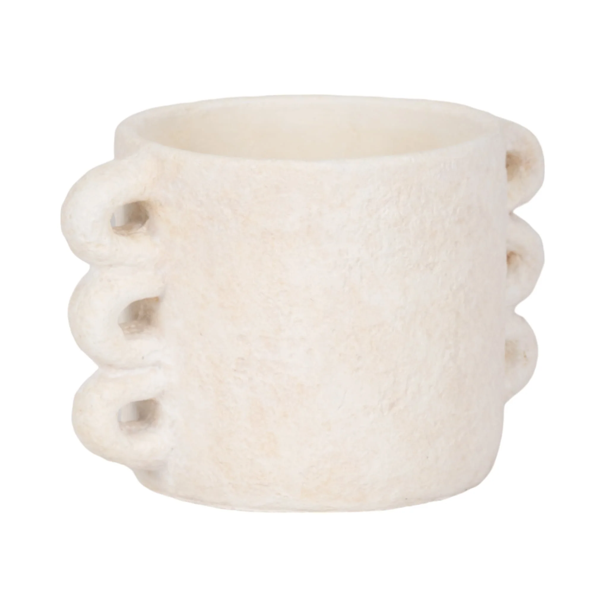 10" Arch Handle Planter, White - Image 2