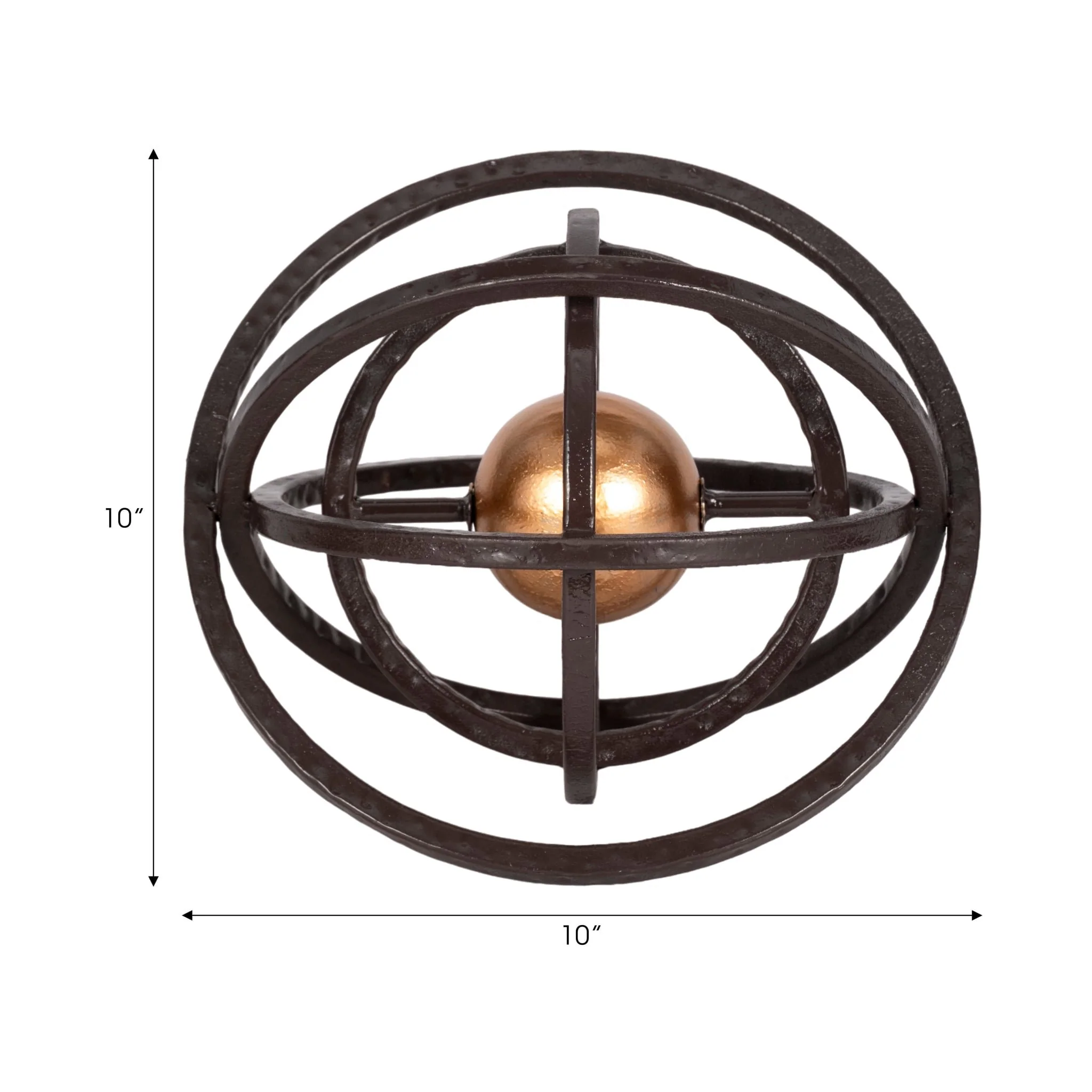 10" Armillary Orb, Black/gold - Image 7