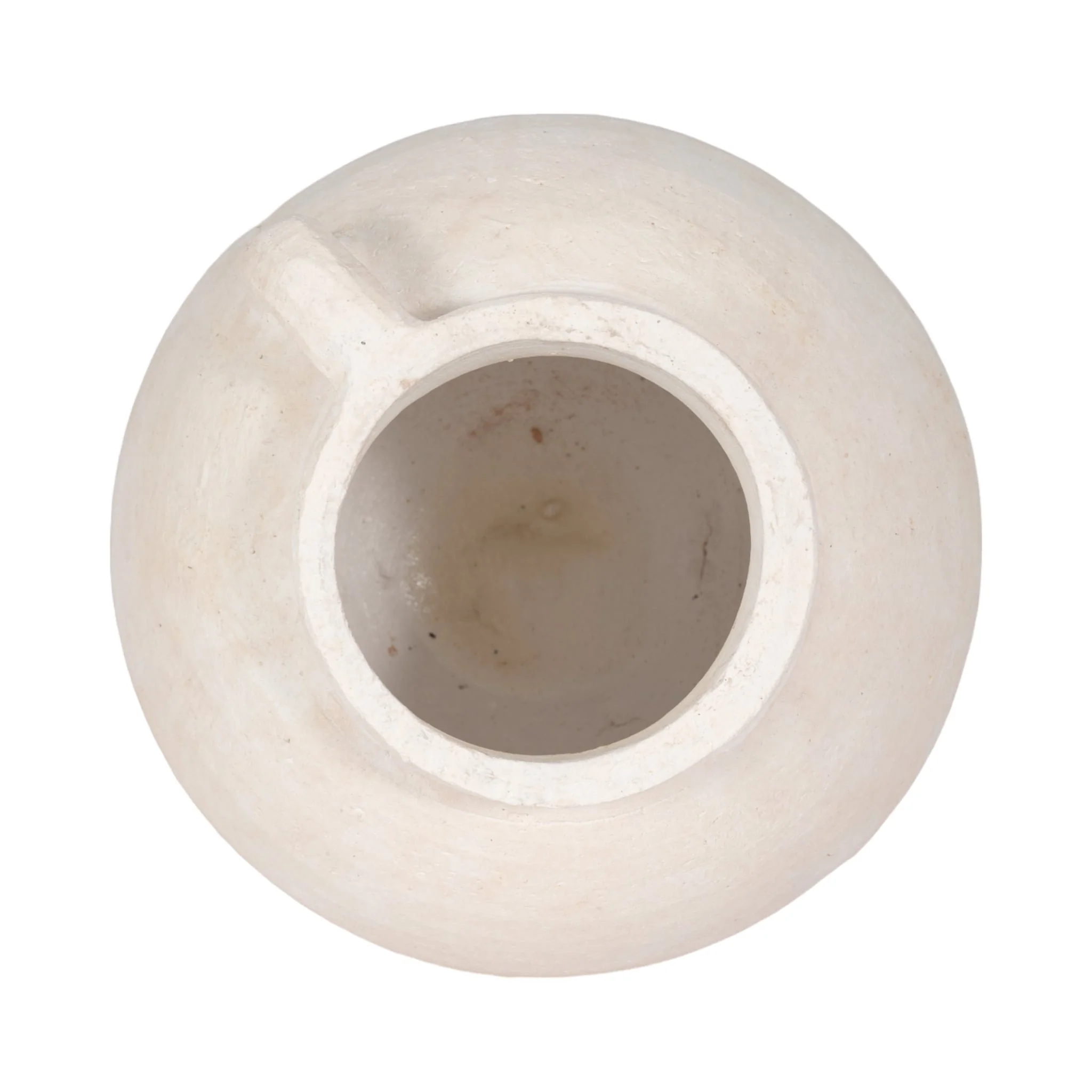 10" Bulbous Jug With Handle, White - Image 5