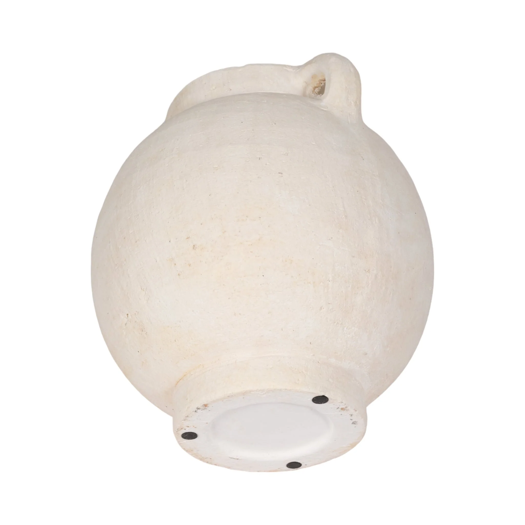 10" Bulbous Jug With Handle, White - Image 6