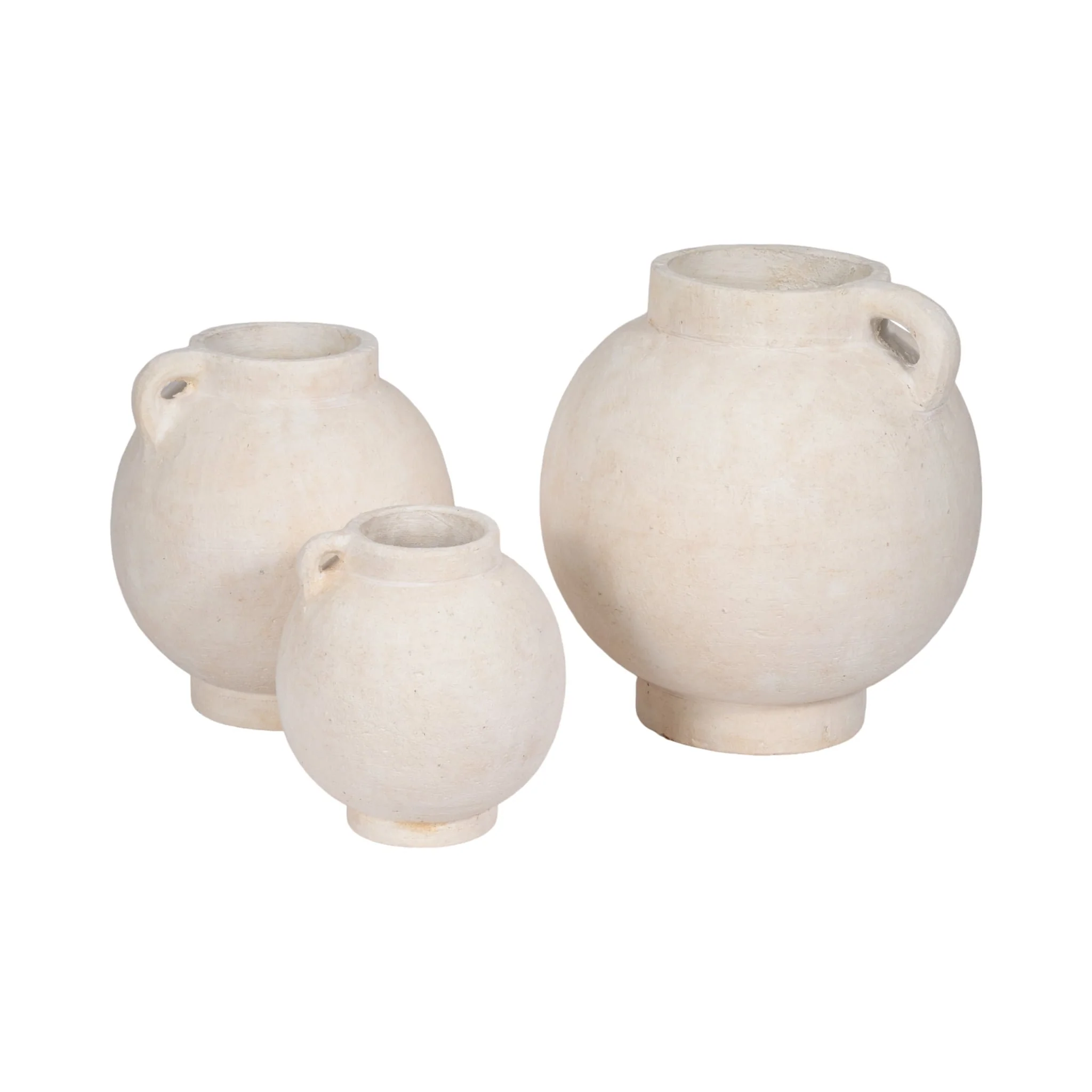 10" Bulbous Jug With Handle, White - Image 7