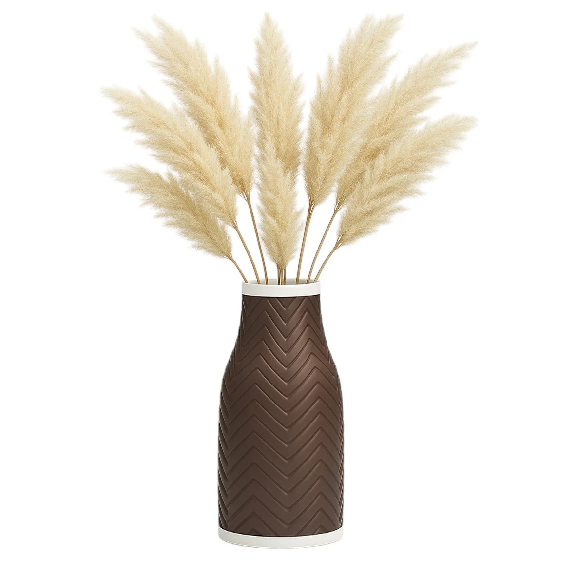 10" Chevron Vase, Java - Image 2