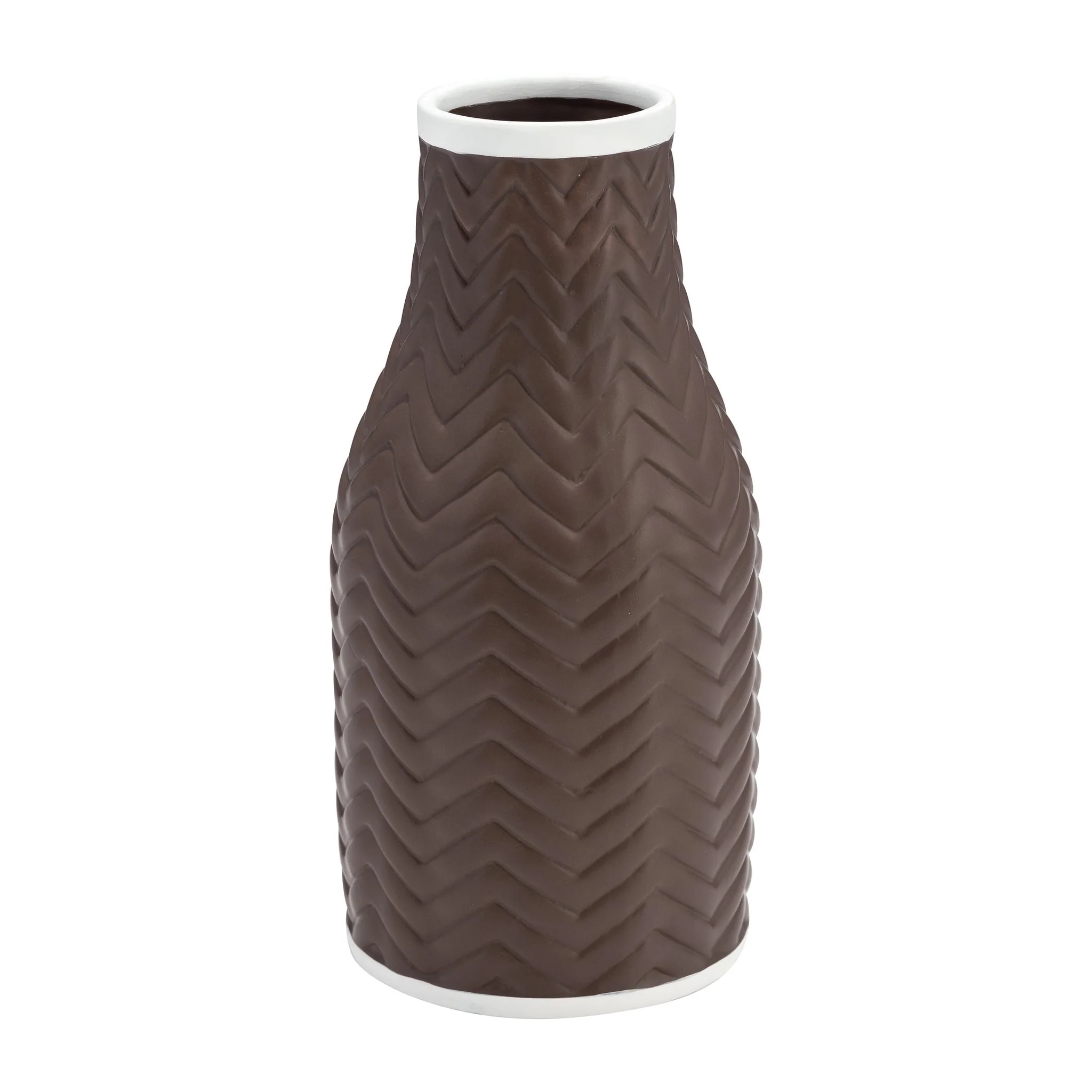 10" Chevron Vase, Java - Image 3