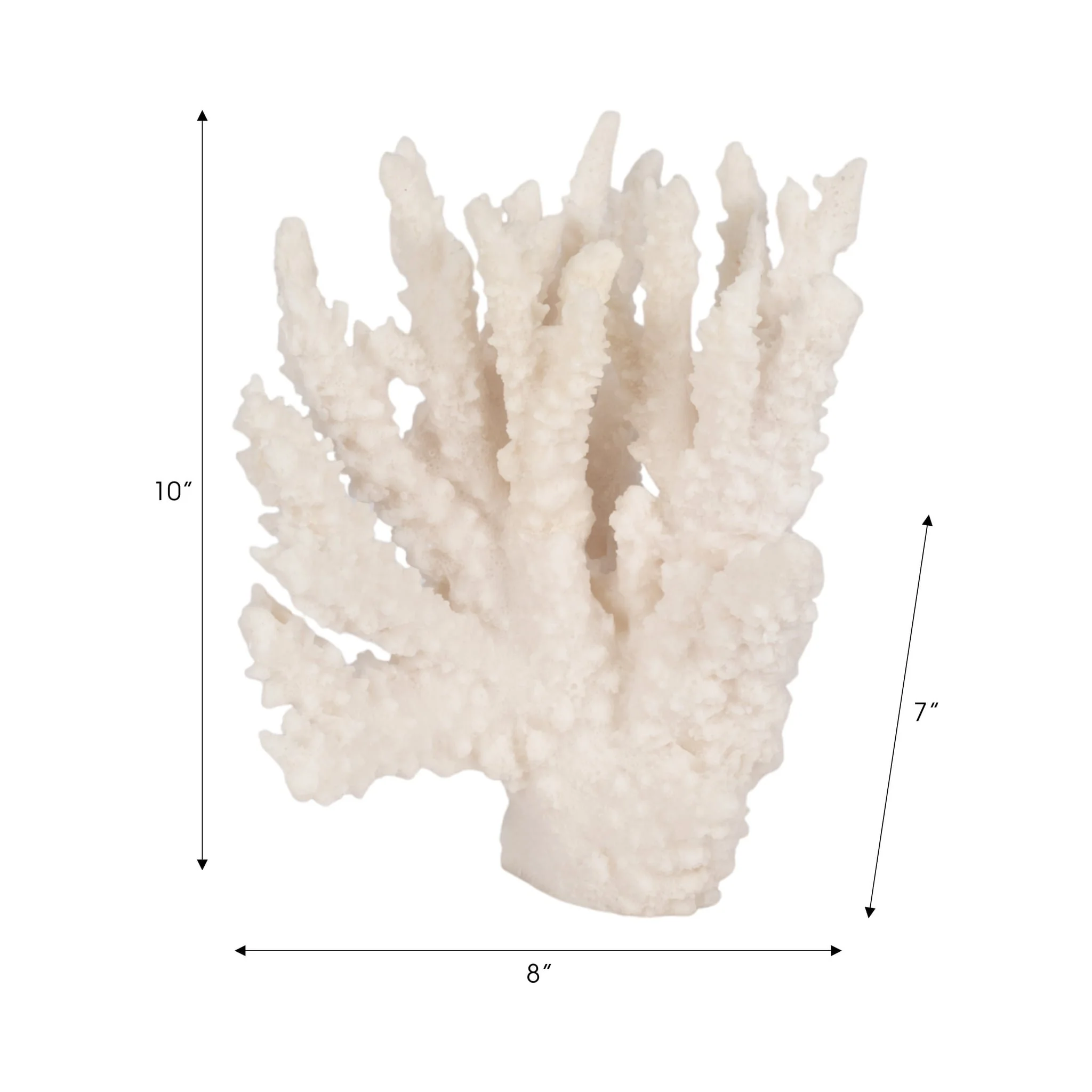 10" Coral Reef Decor, White - Image 9