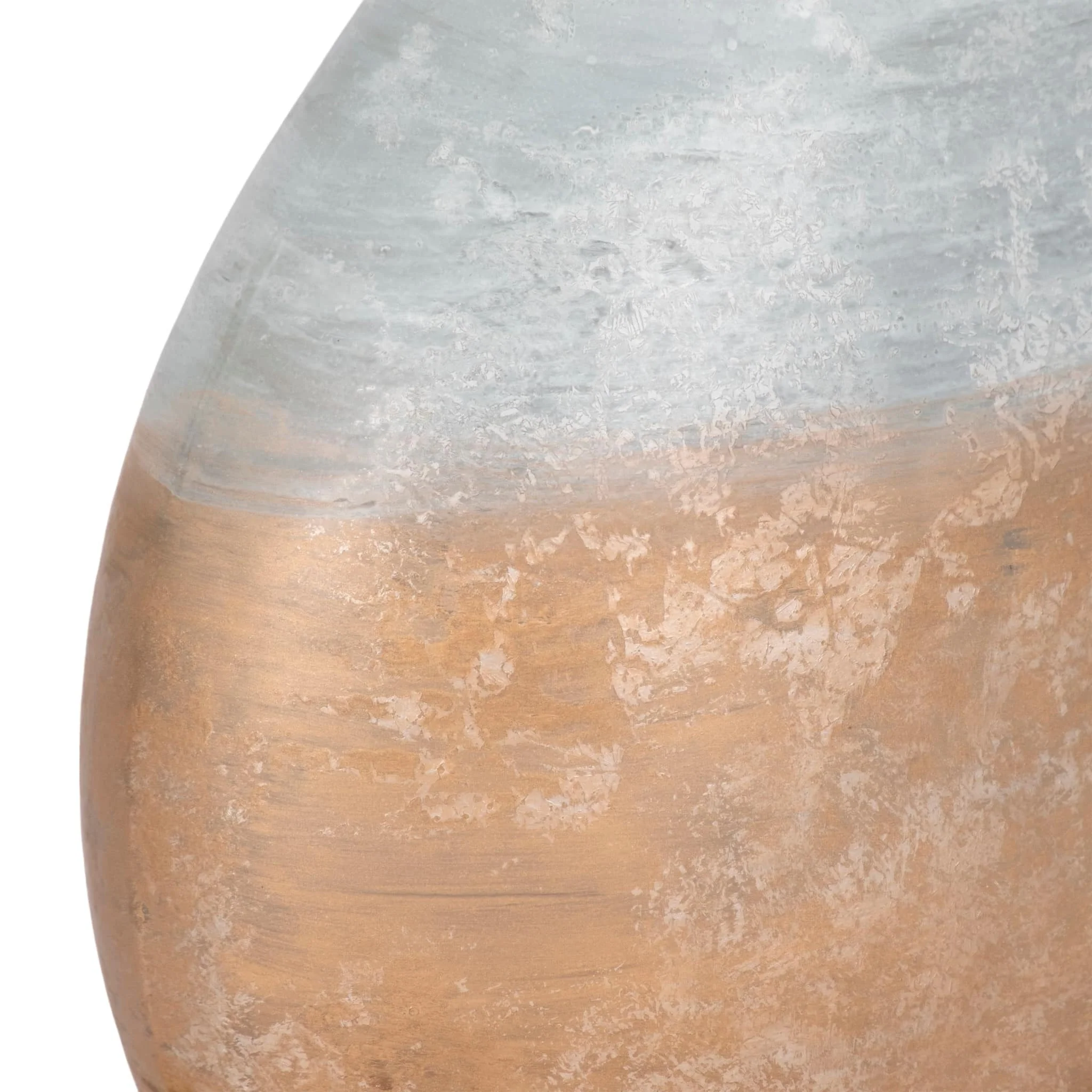10" Gold Ombre Round Vase, White/gold - Image 5