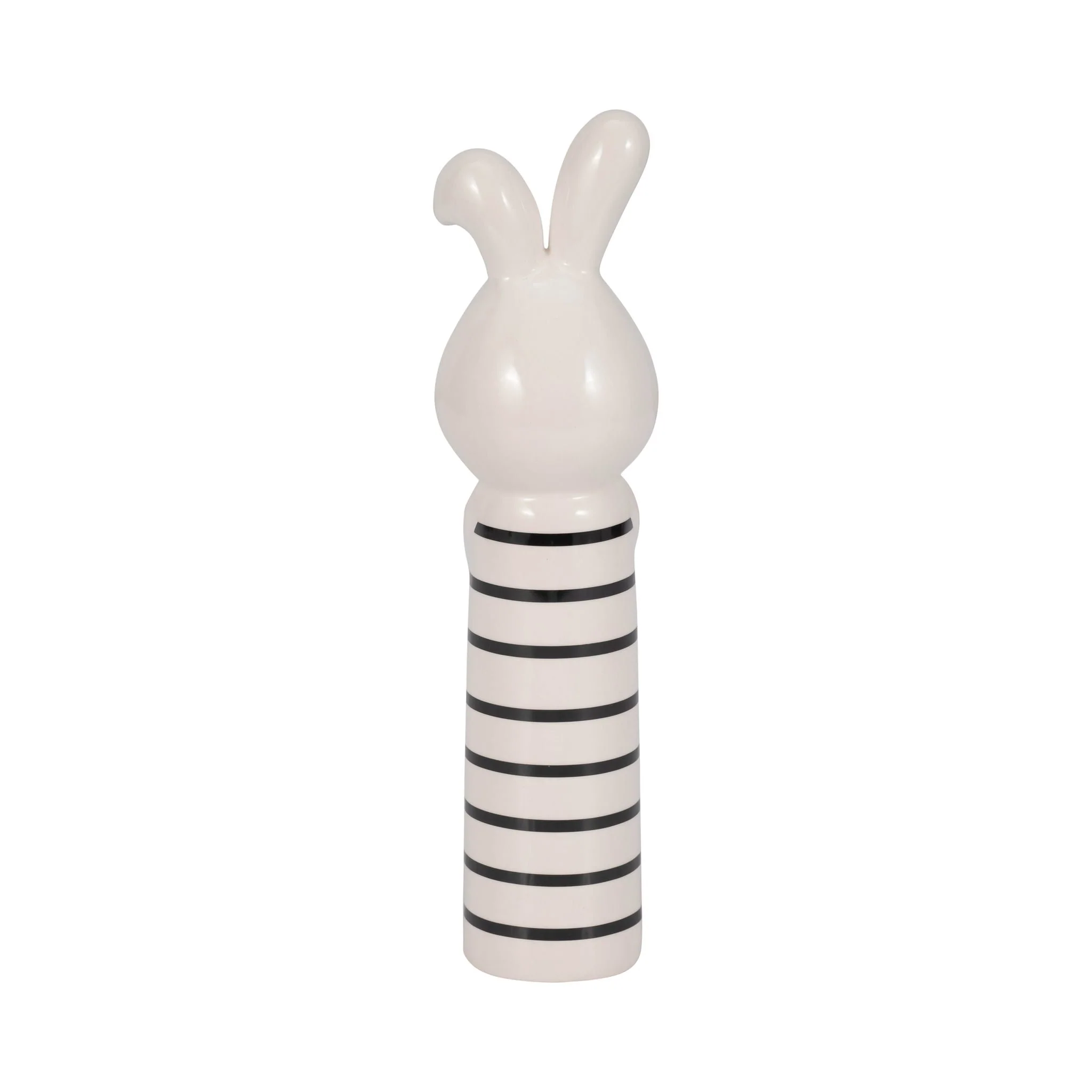 10" Lines Bunny With Gold Heart, White/black - Image 4
