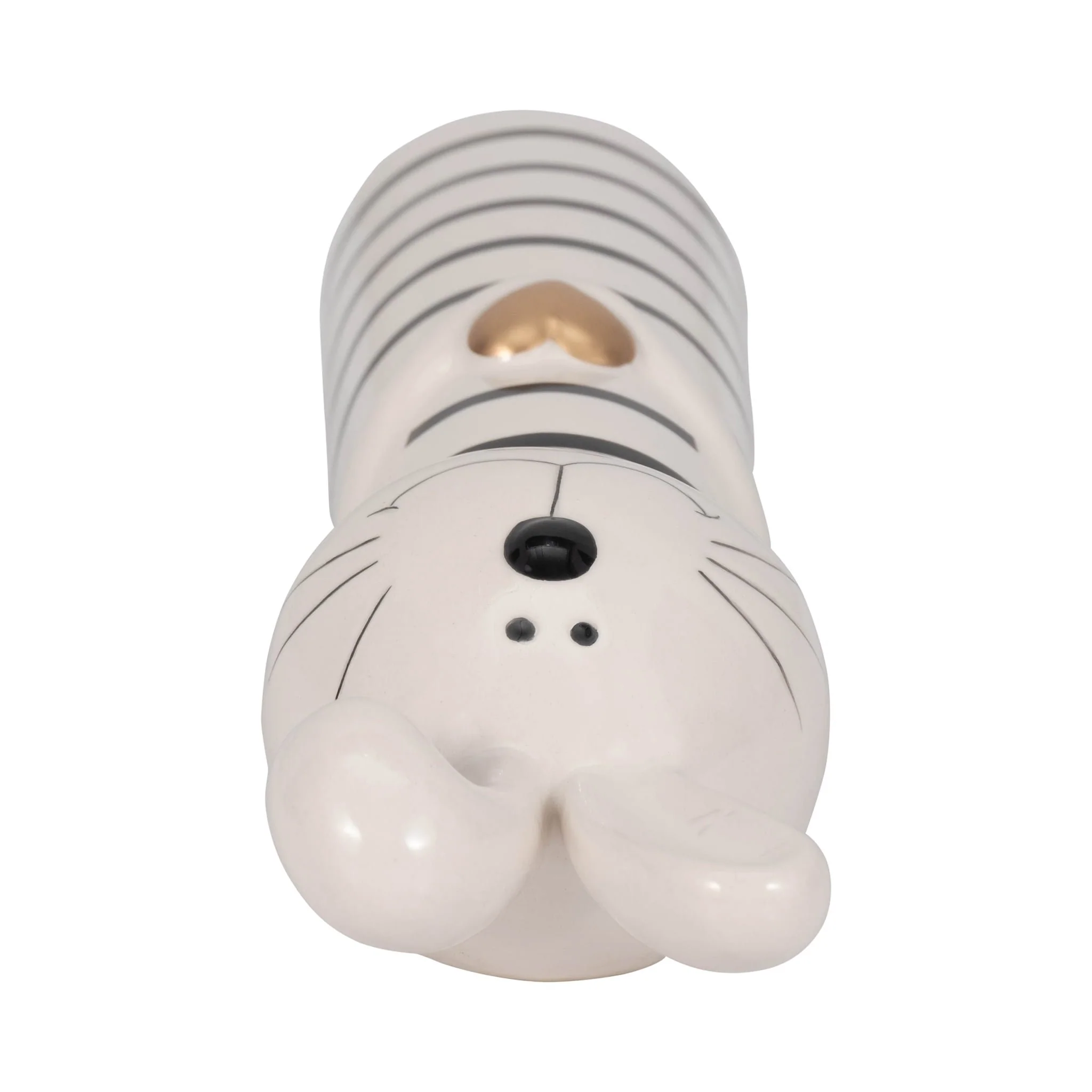 10" Lines Bunny With Gold Heart, White/black - Image 6
