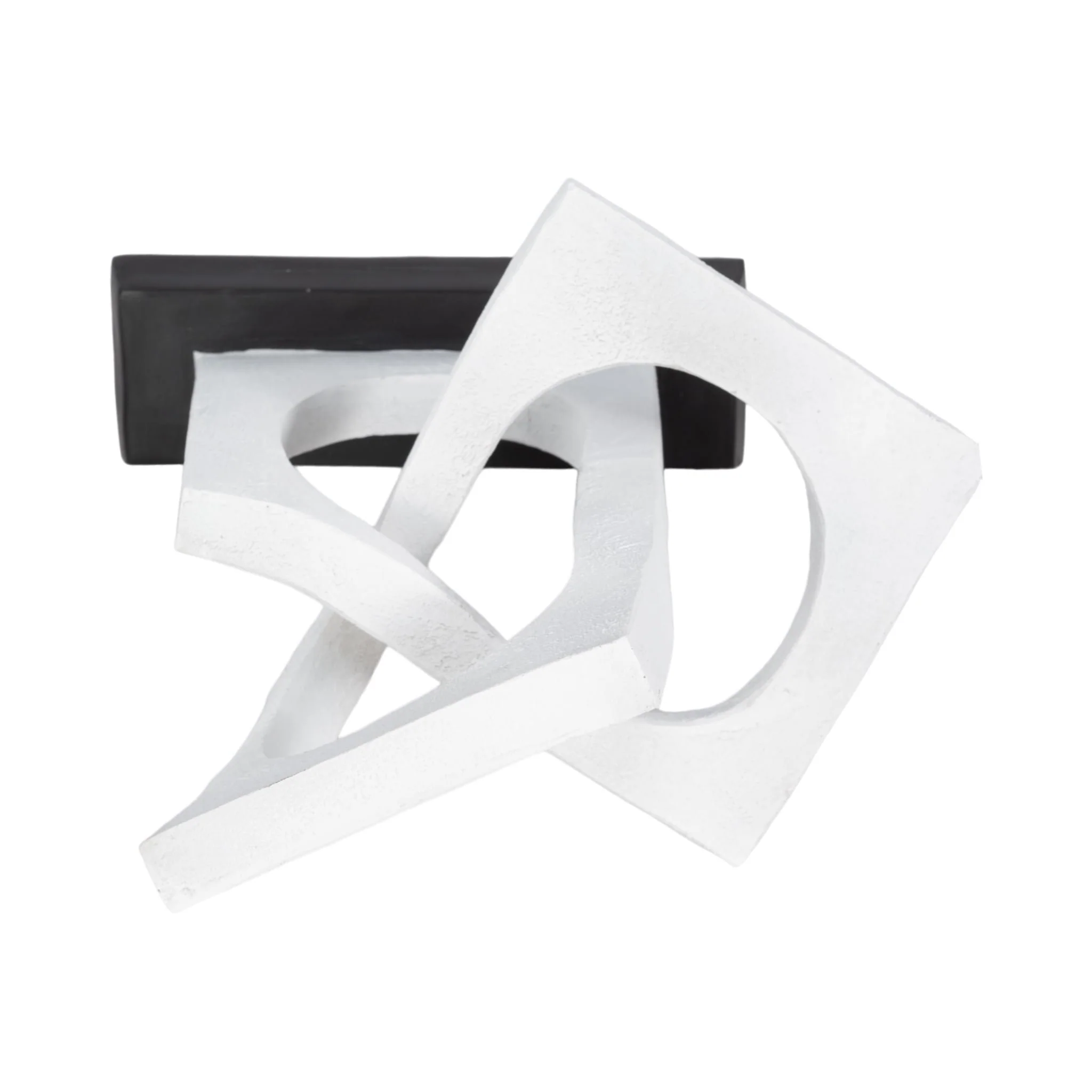 10" Links Sculpture Volcano Texture, White/black - Image 6