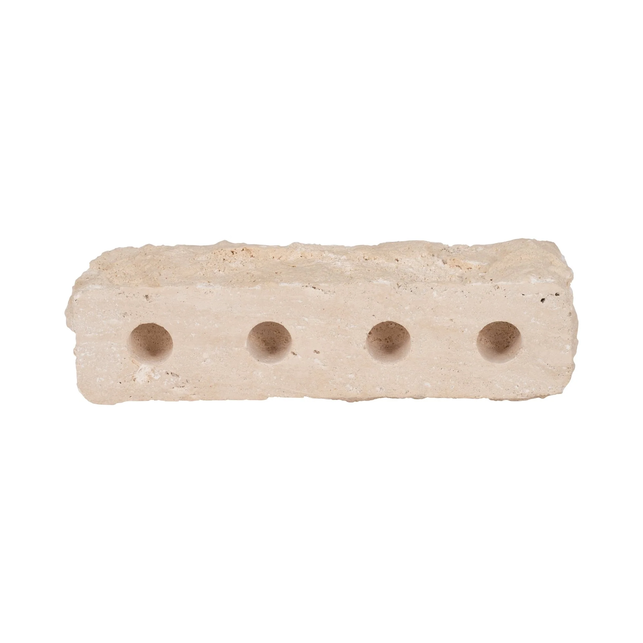 10" Live Edge Travertine 4-taper Candle Holder, Ta - Image 6