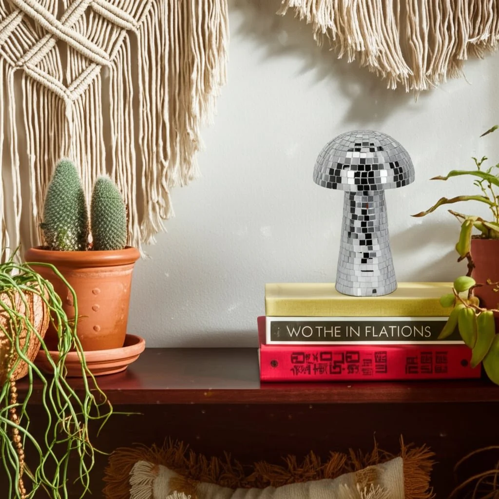 10" Mosaic Mushroom, Silver - Image 11