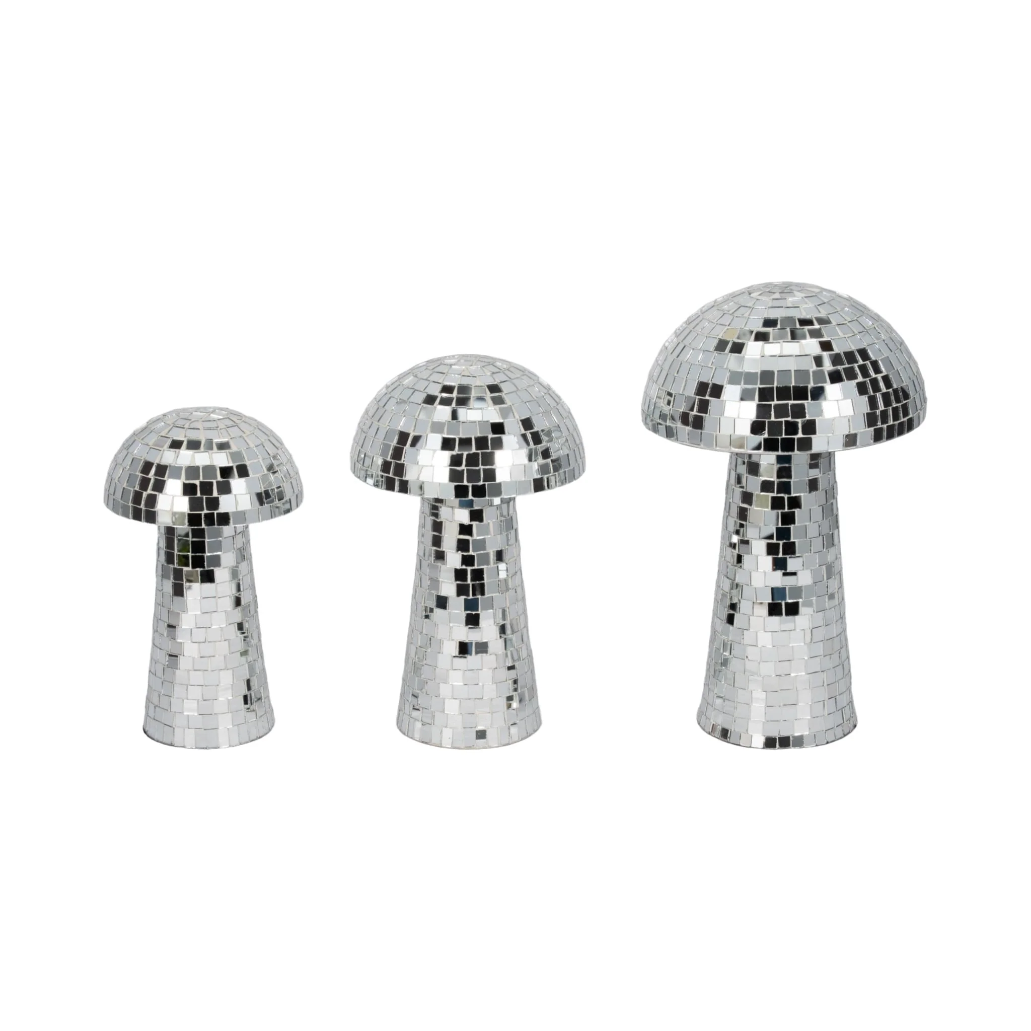 10" Mosaic Mushroom, Silver - Image 6