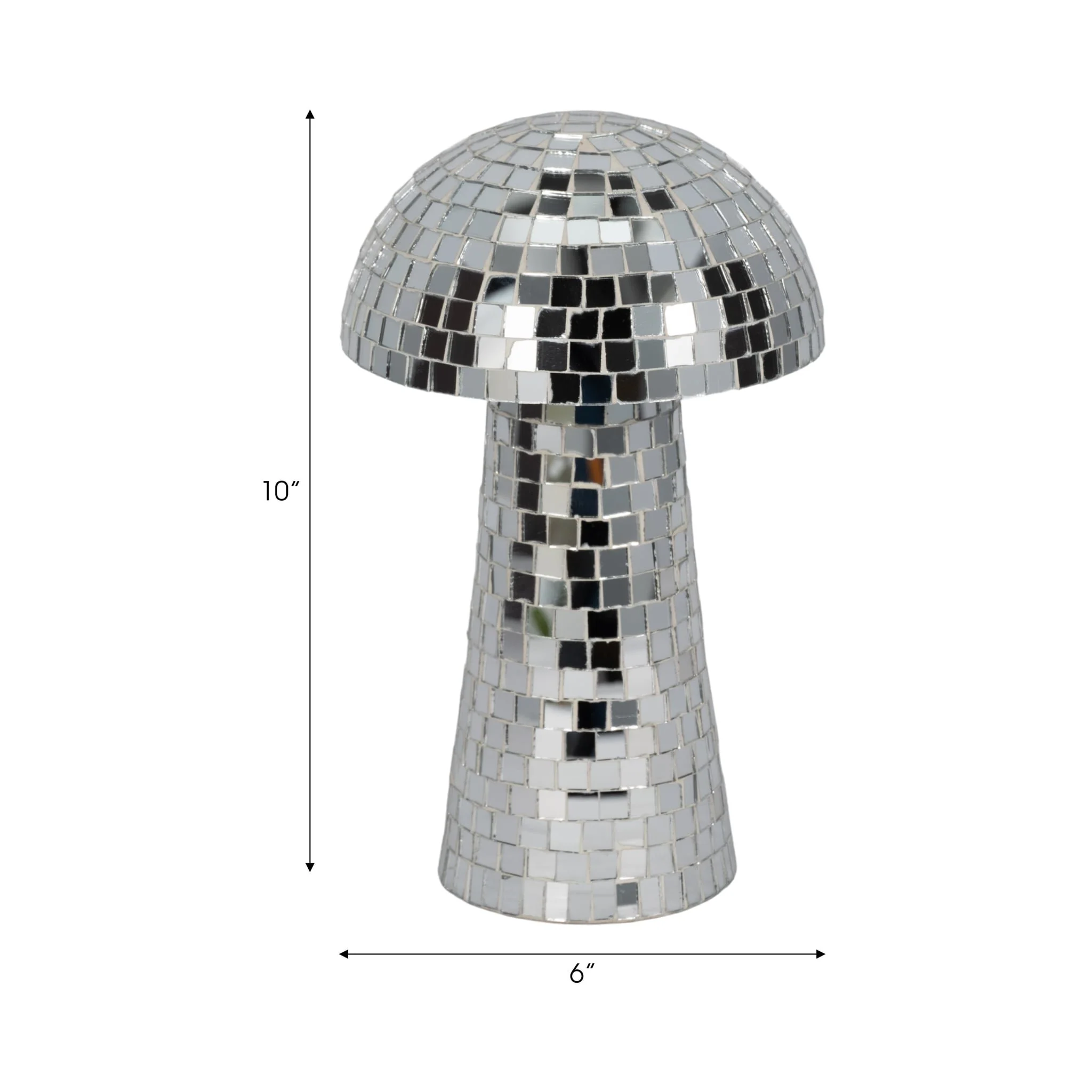10" Mosaic Mushroom, Silver - Image 7