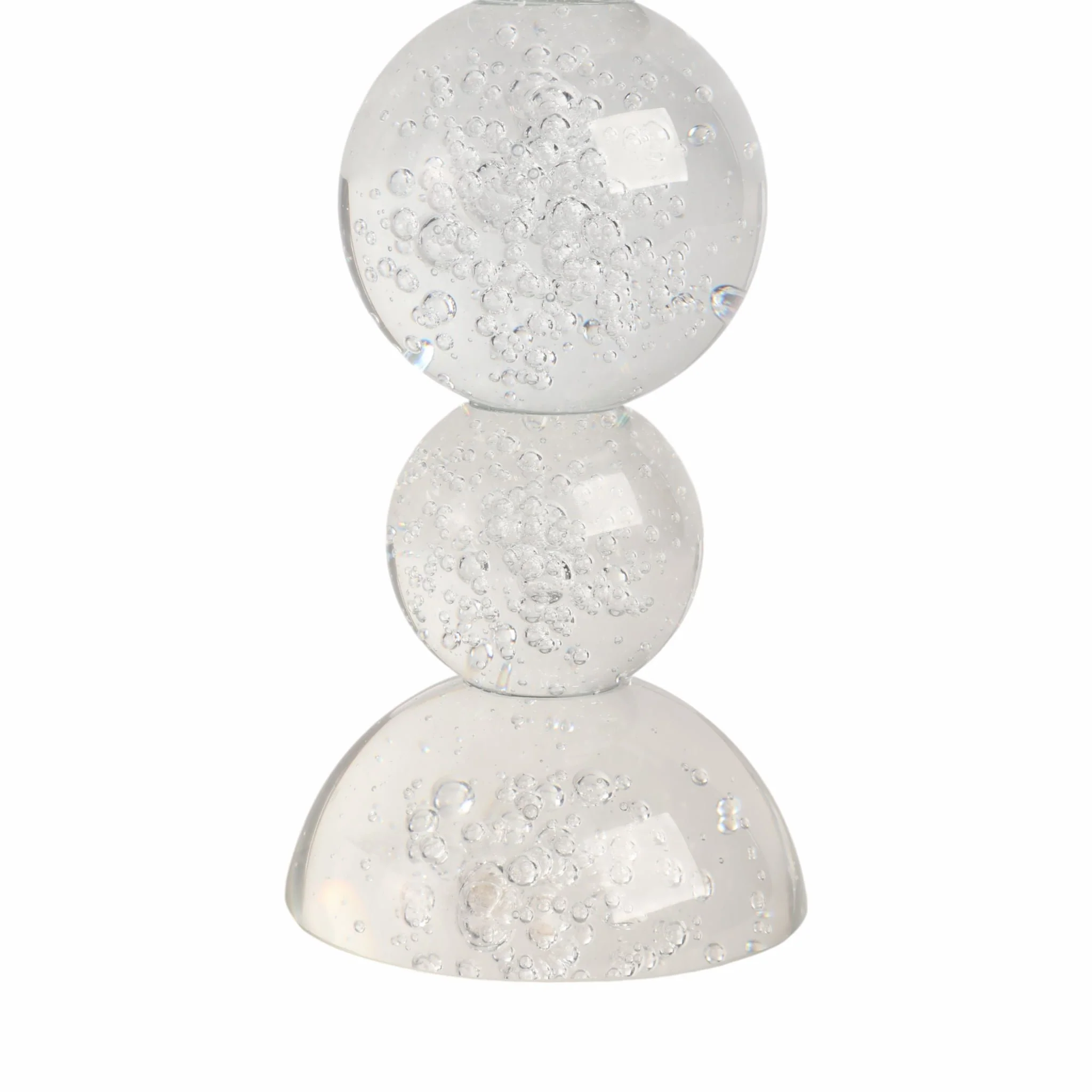 10" Multi Bubble Crystal Candle Holder W/ Taper, C - Image 3