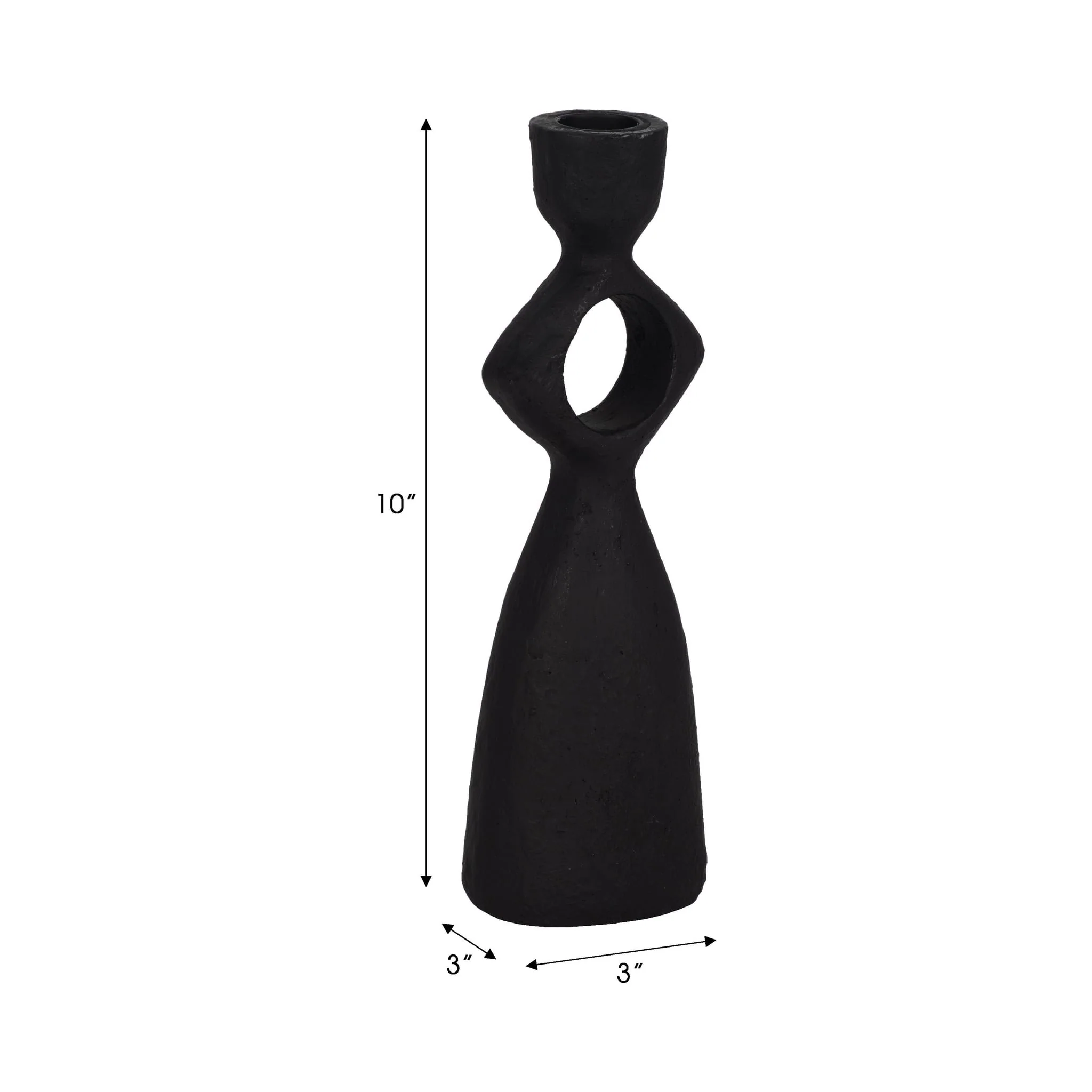 10" Open Cut-out Taper Holder, Black - Image 9