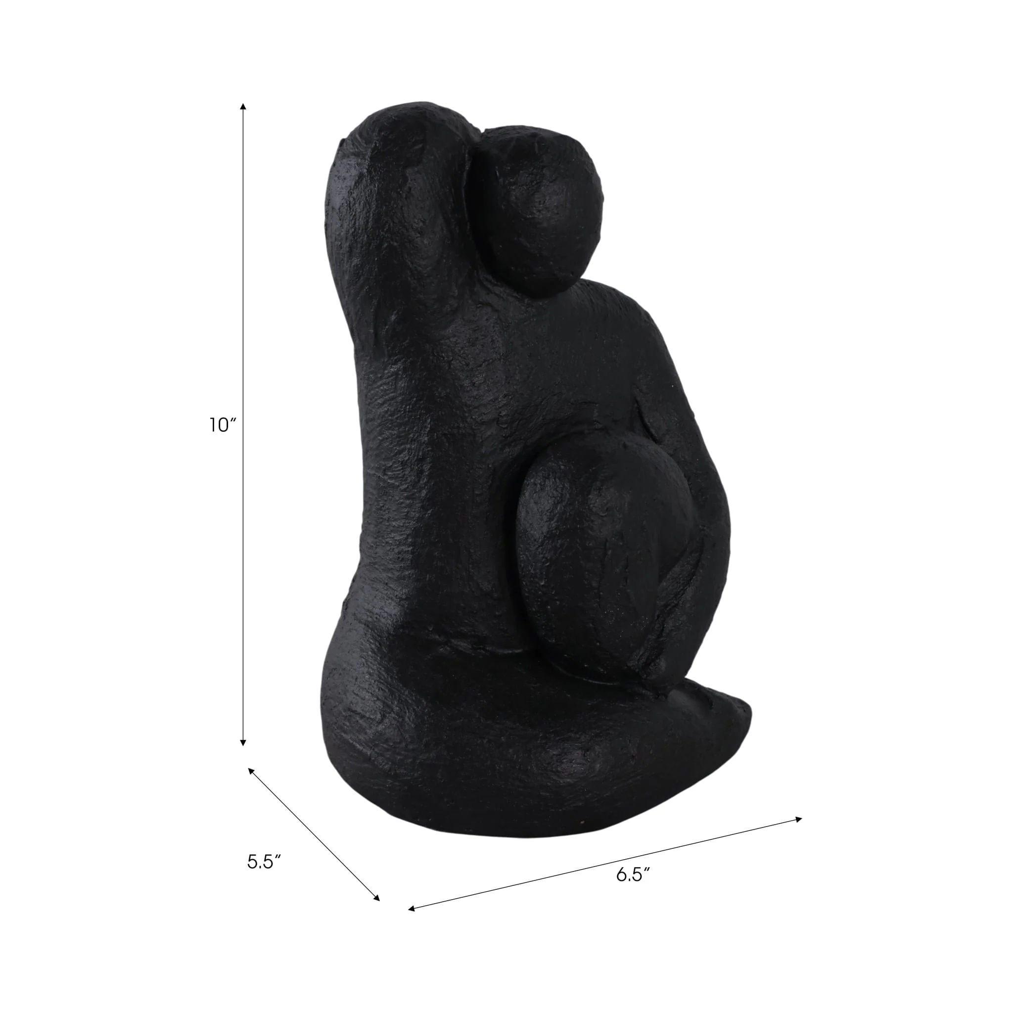 10" Raised Arm Posing Figure, Black - Image 8