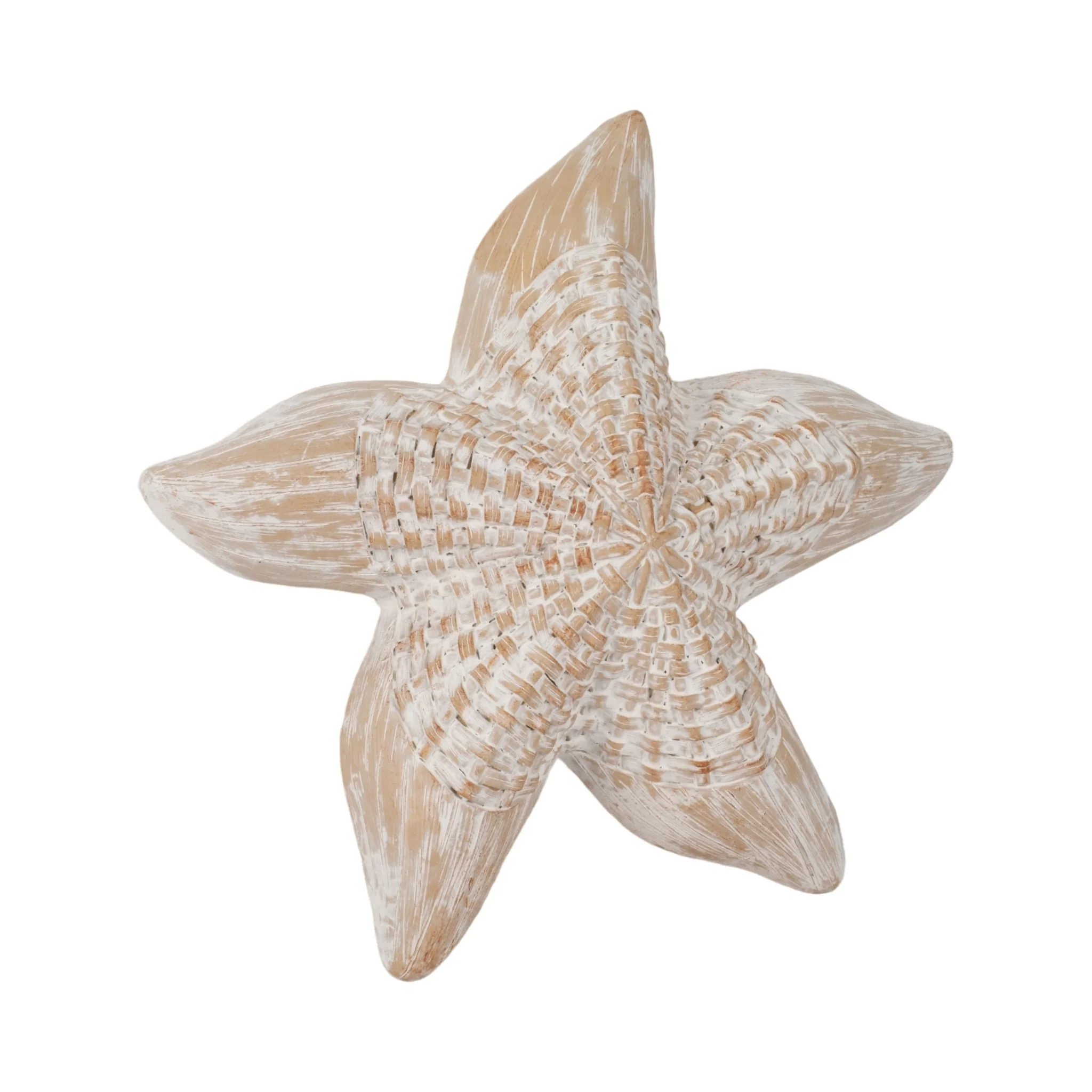 10" Resin Wicker Starfish, White - Image 2