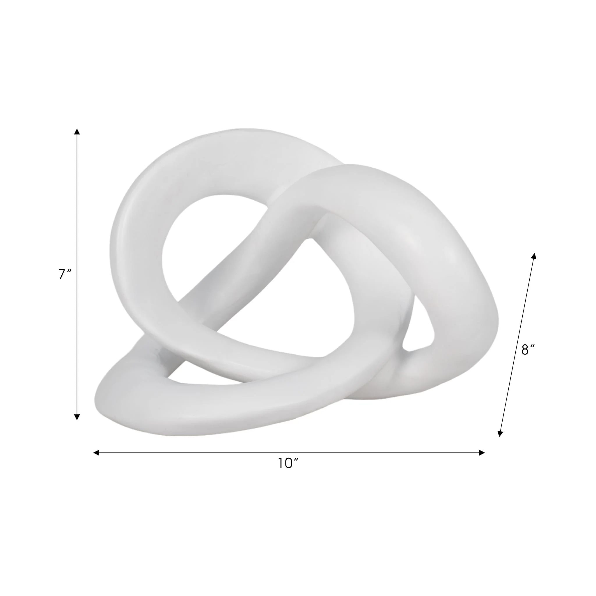 10" Sculptured Knot, White - Image 8