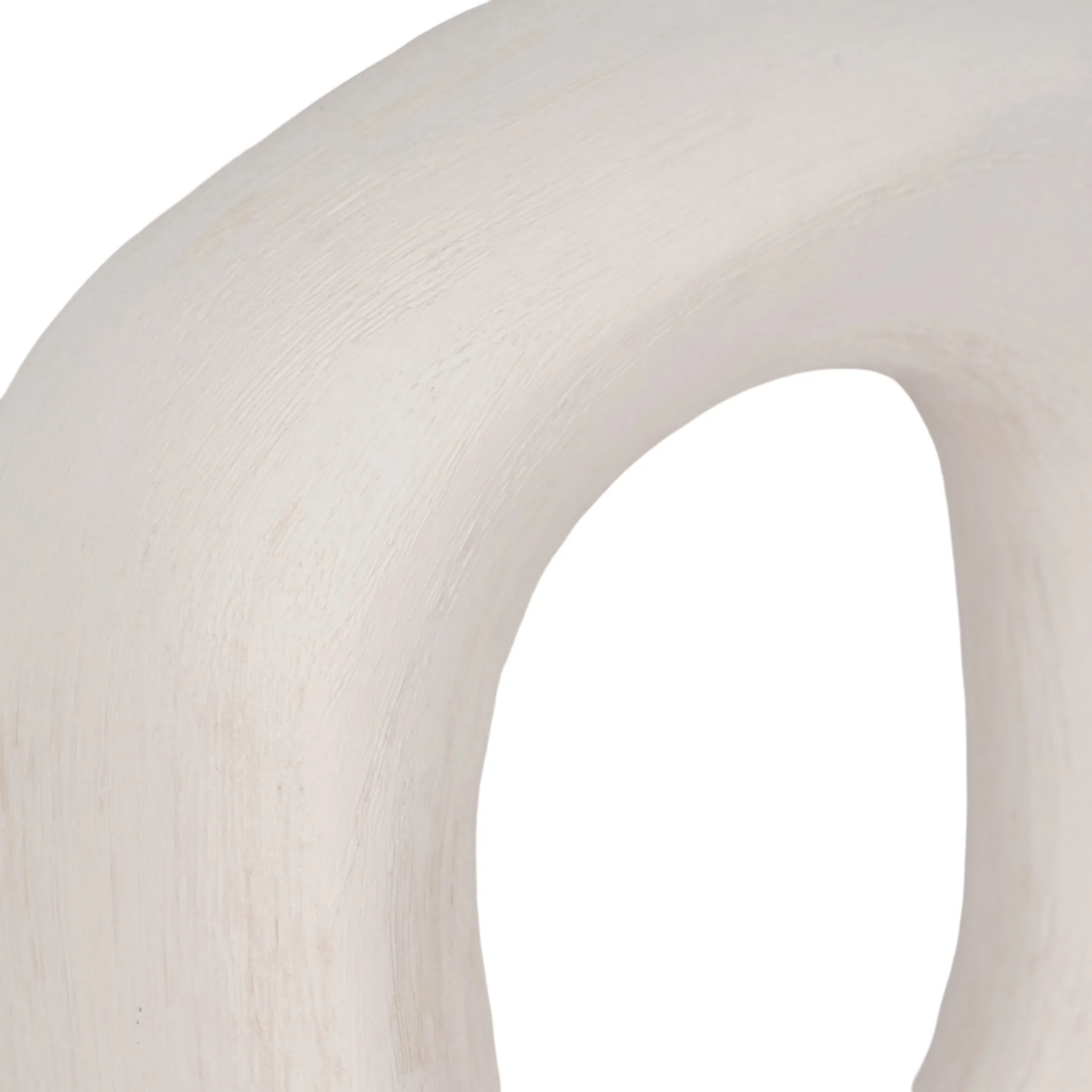 10" Short Rough Open Cut-out Object, White - Image 4