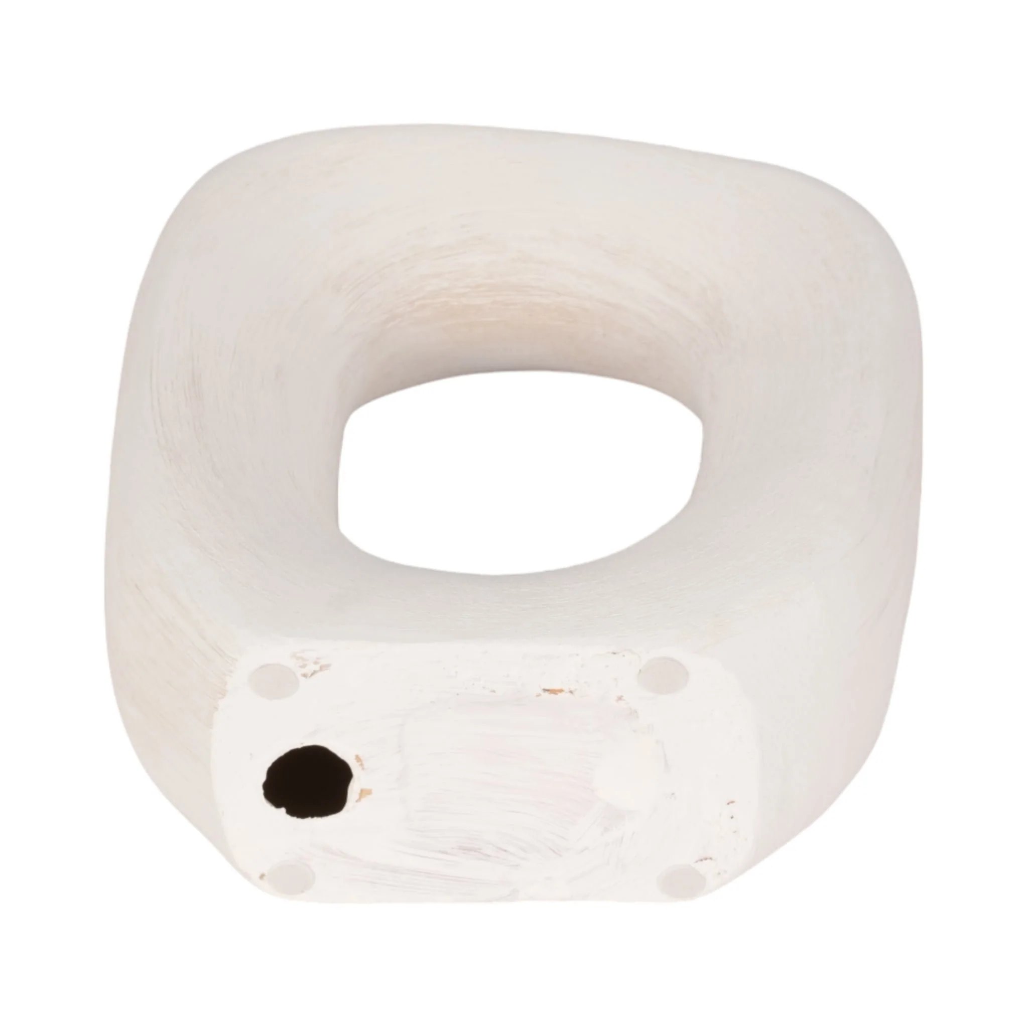 10" Short Rough Open Cut-out Object, White - Image 6