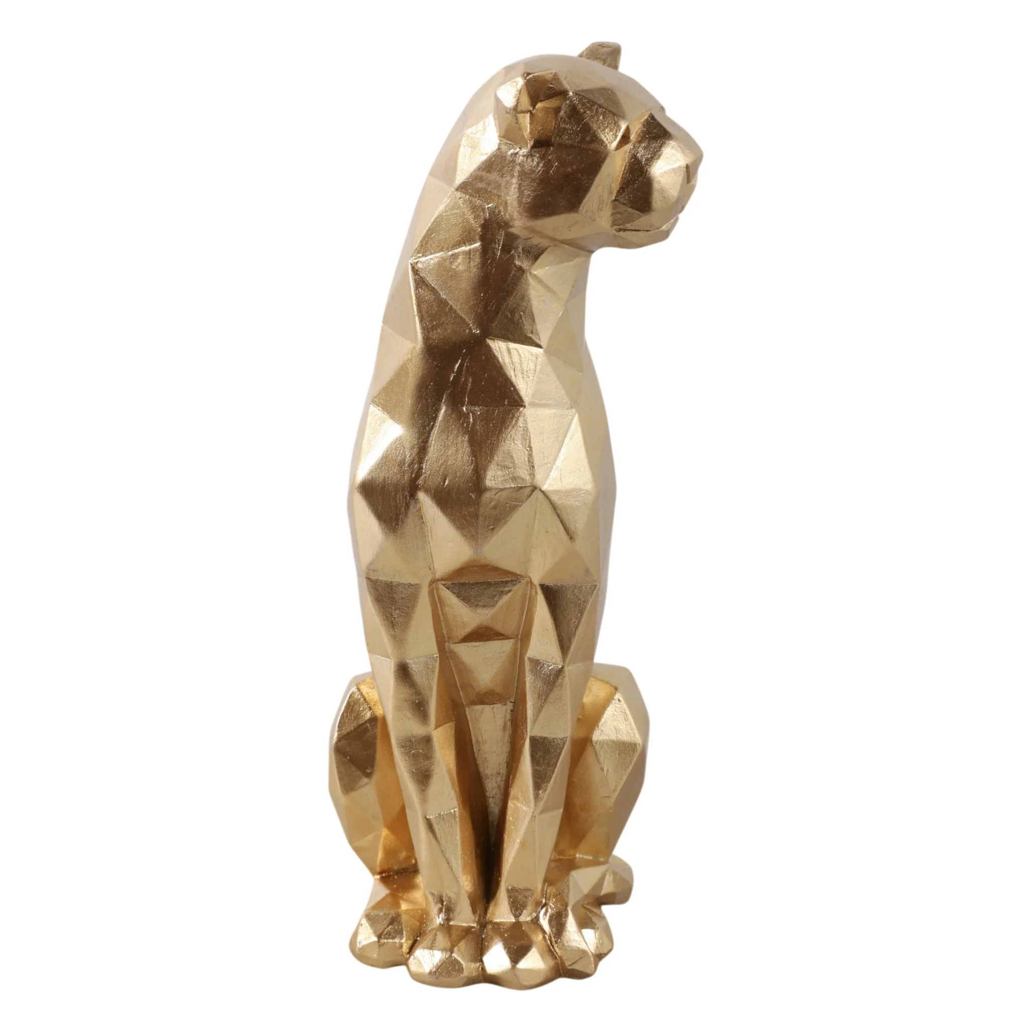 10" Sitting Leopard, Gold - Image 3