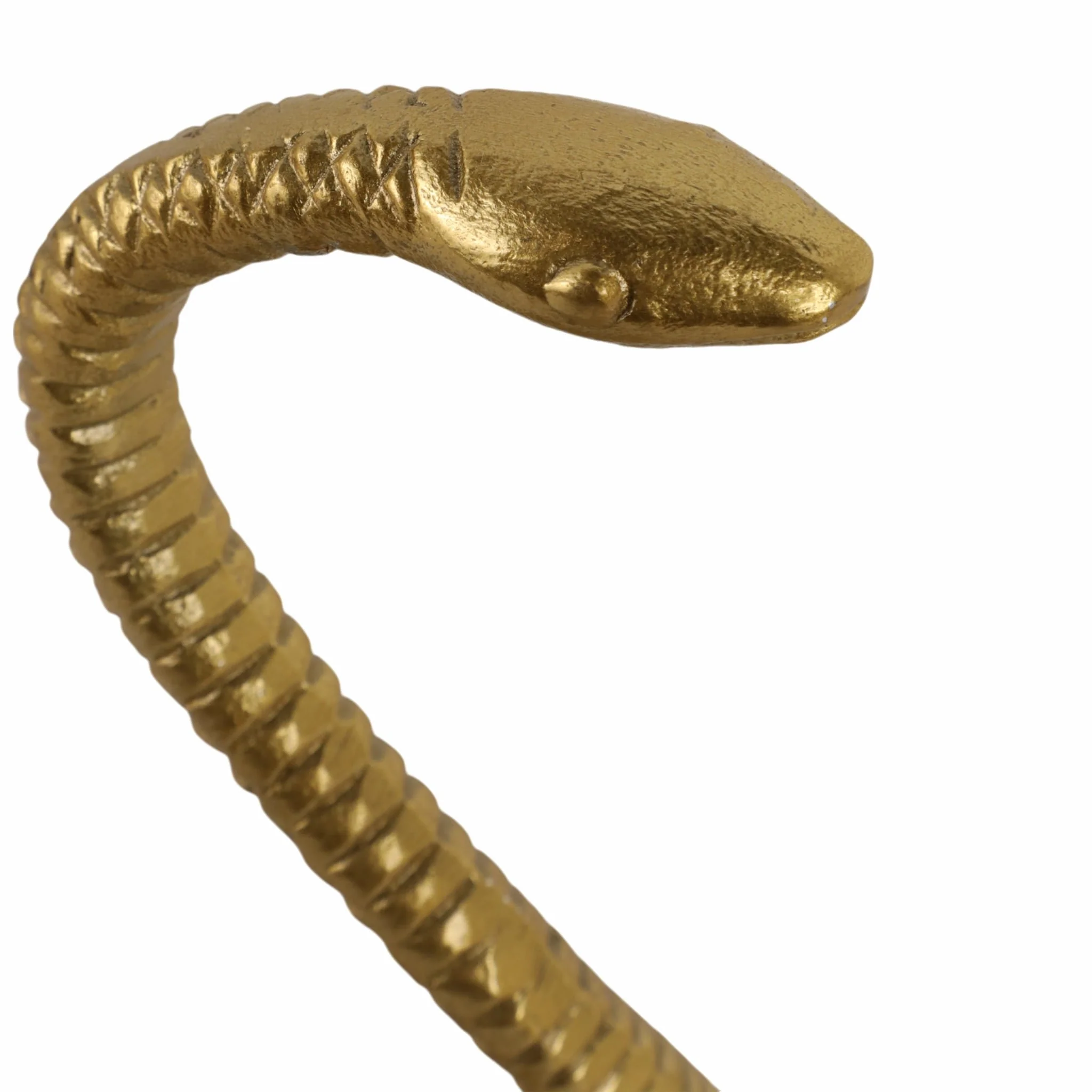 10" Tall Snake Tabletop Decor, Gold - Image 5