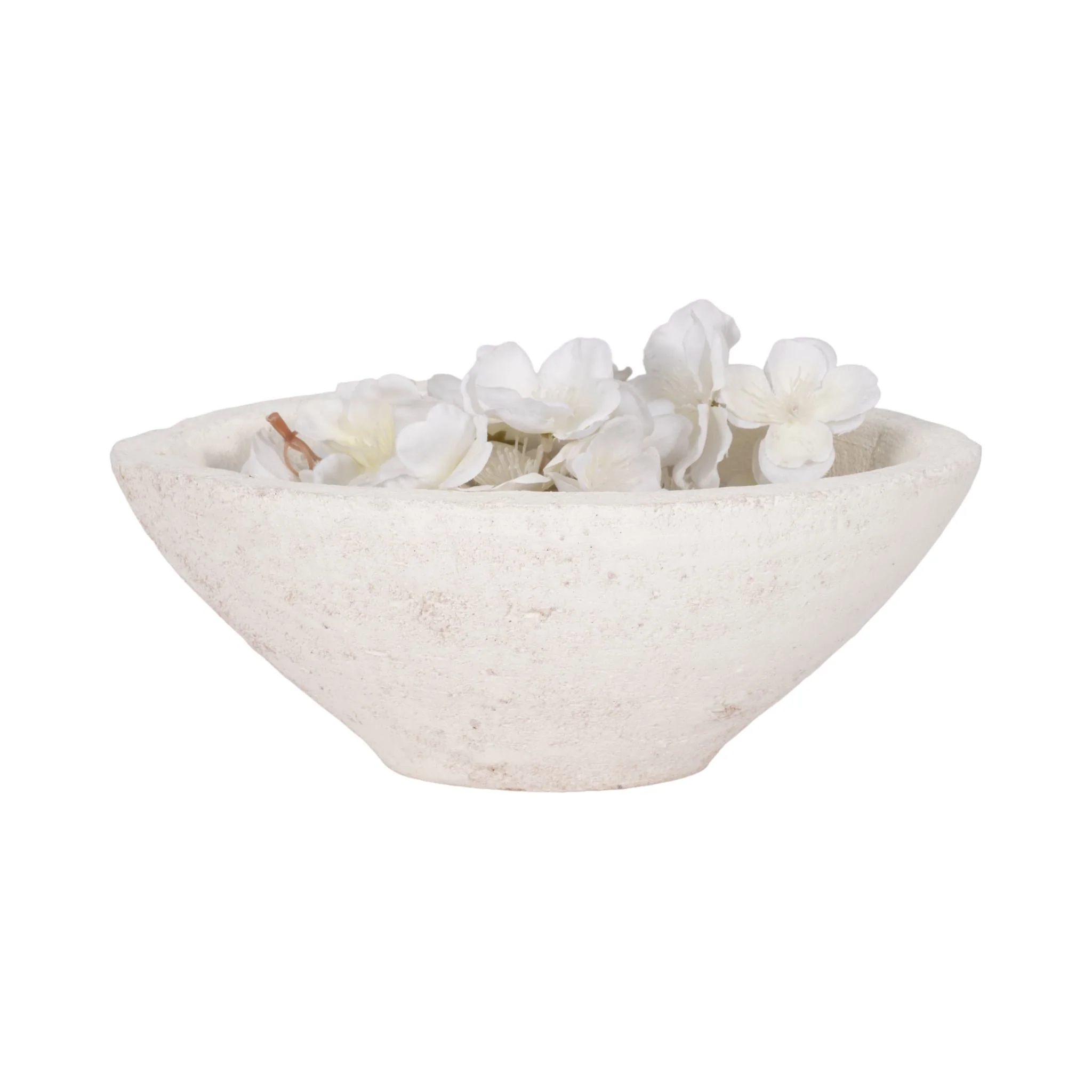 10" Tapered Bowl Rough Finish, White - Image 2