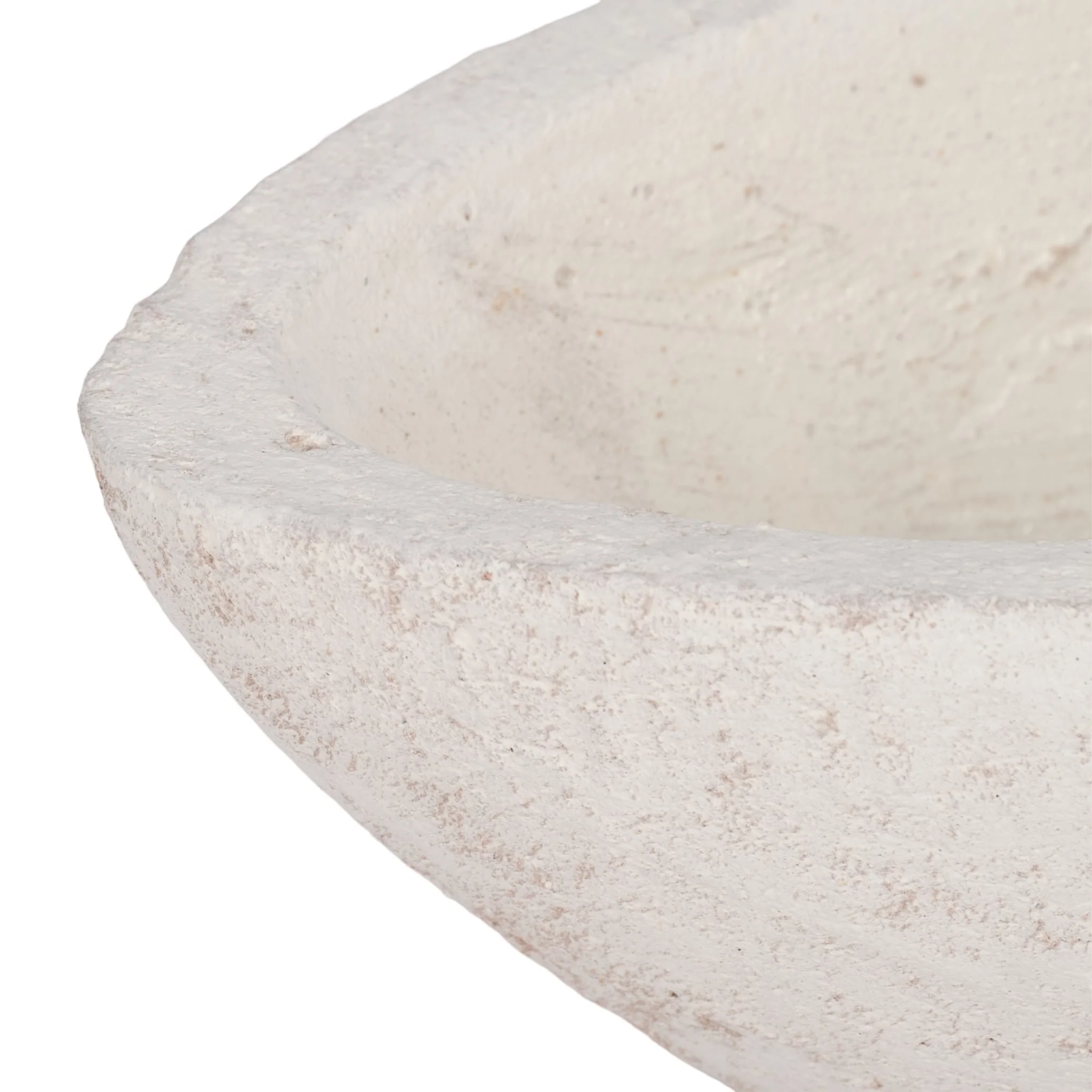 10" Tapered Bowl Rough Finish, White - Image 5