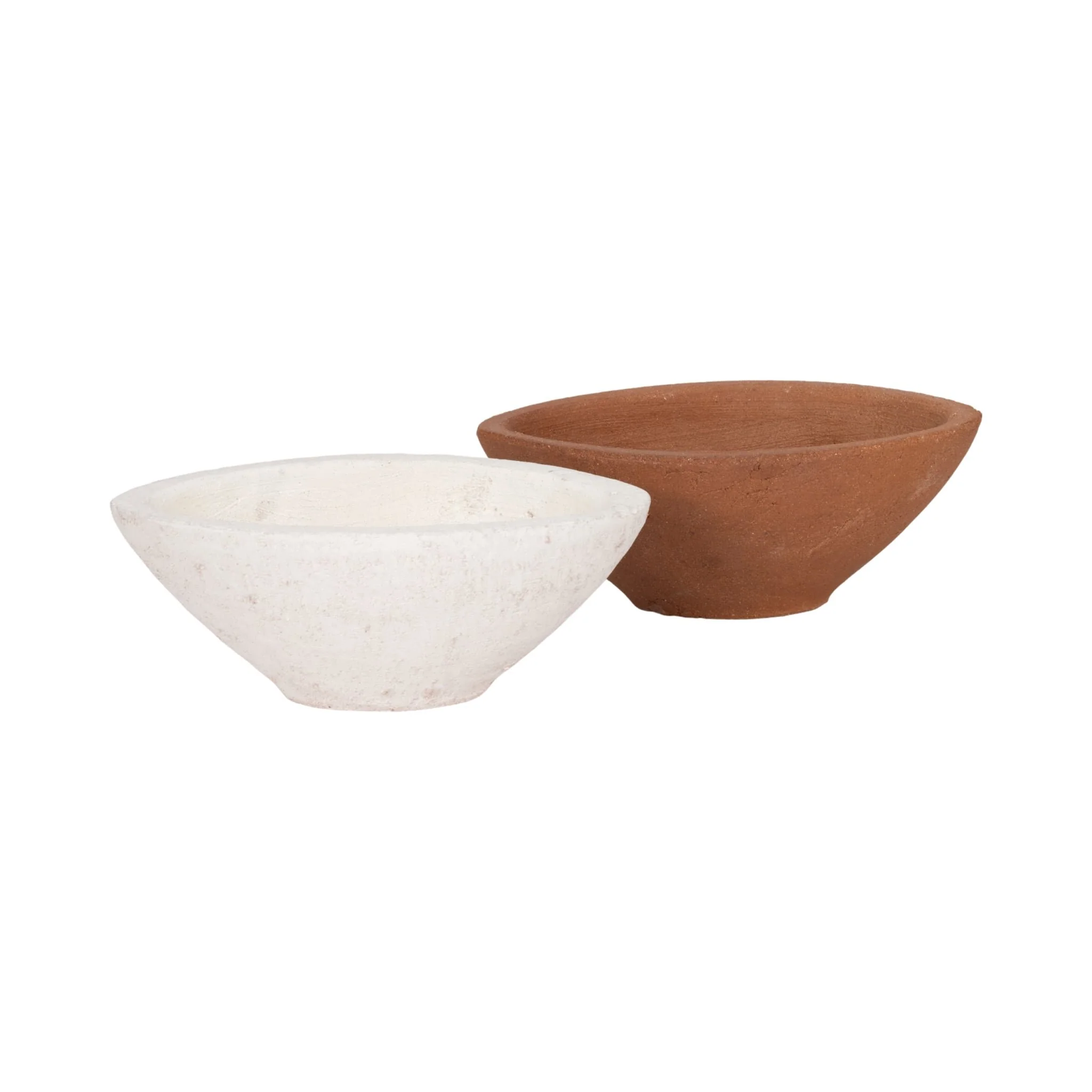 10" Tapered Bowl Rough Finish, White - Image 8
