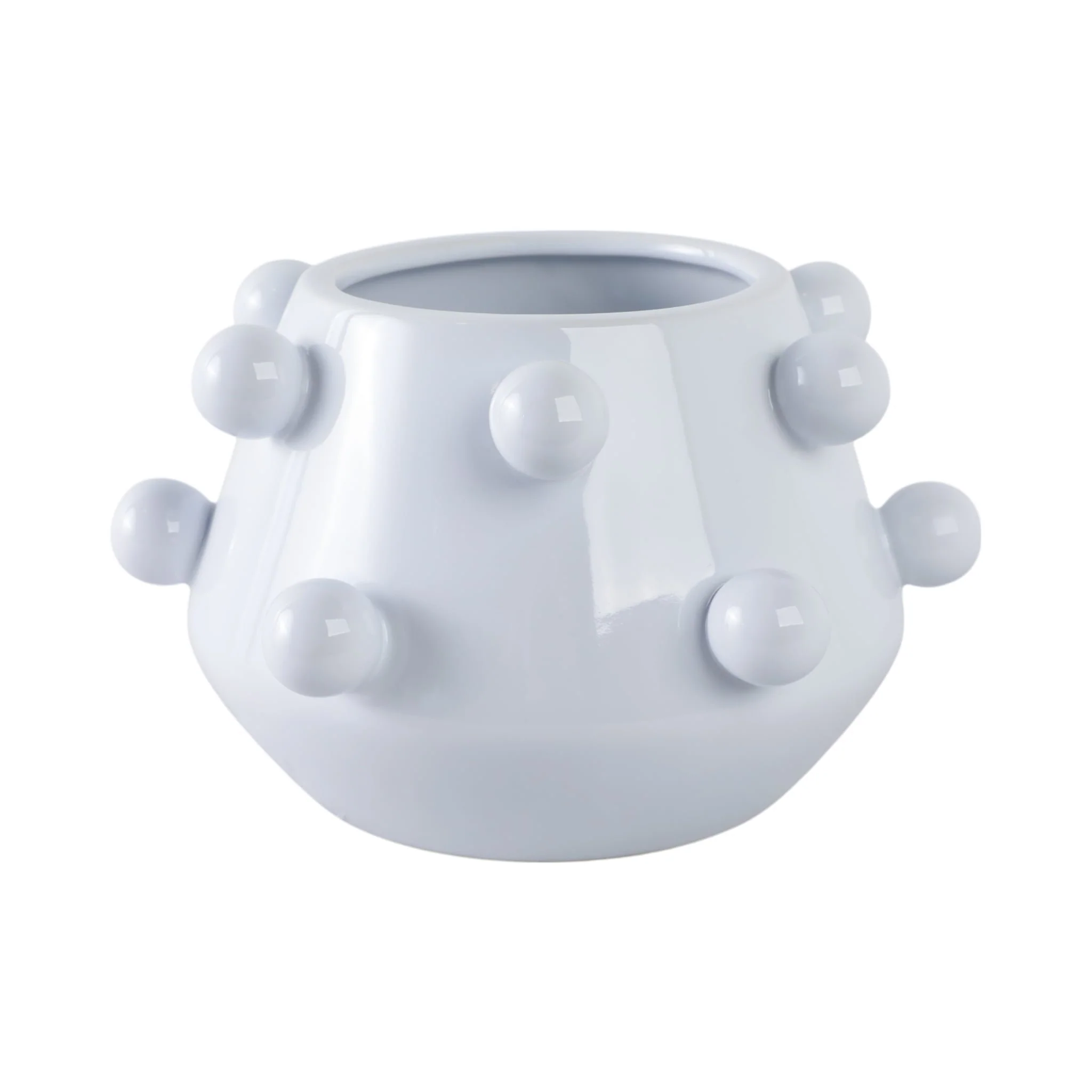 10" Tapered Bubble Planter, White - Image 2