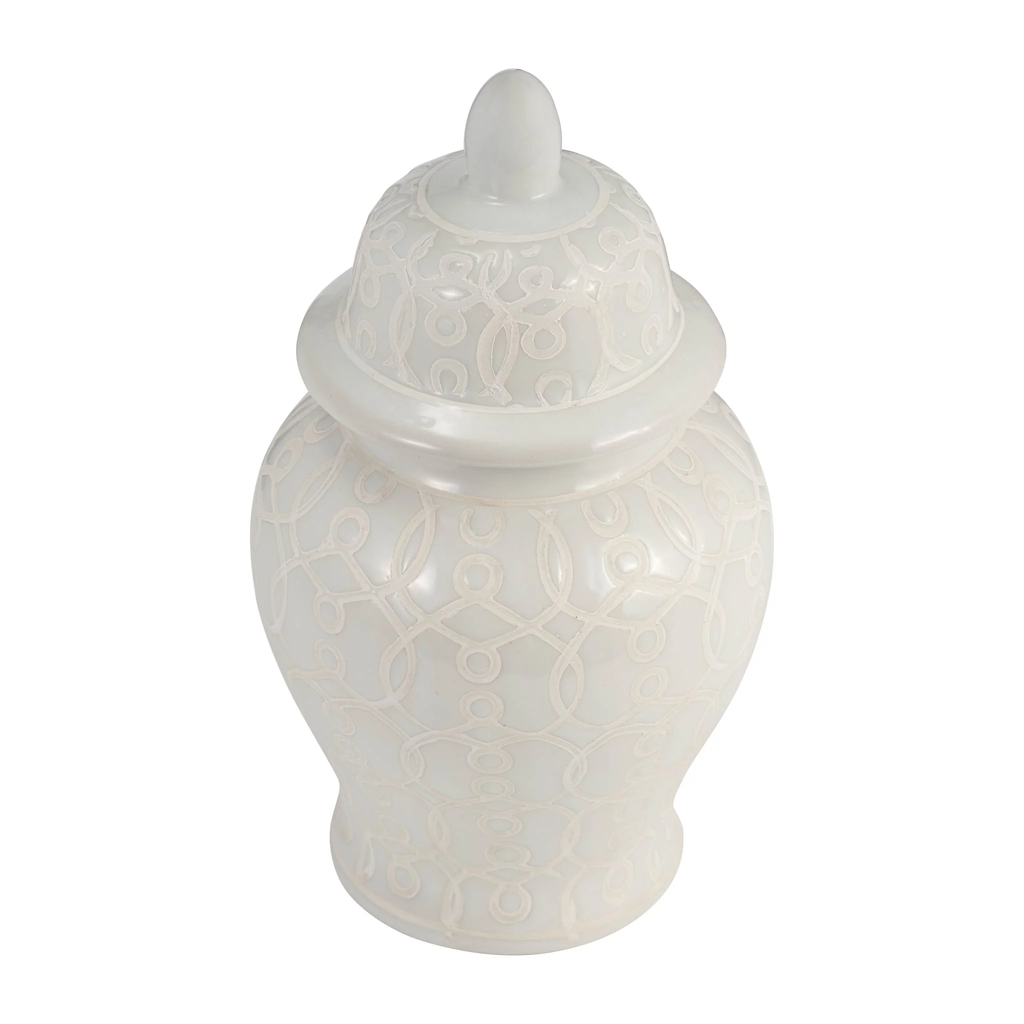 10" Temple Jar, Ivory - Image 3