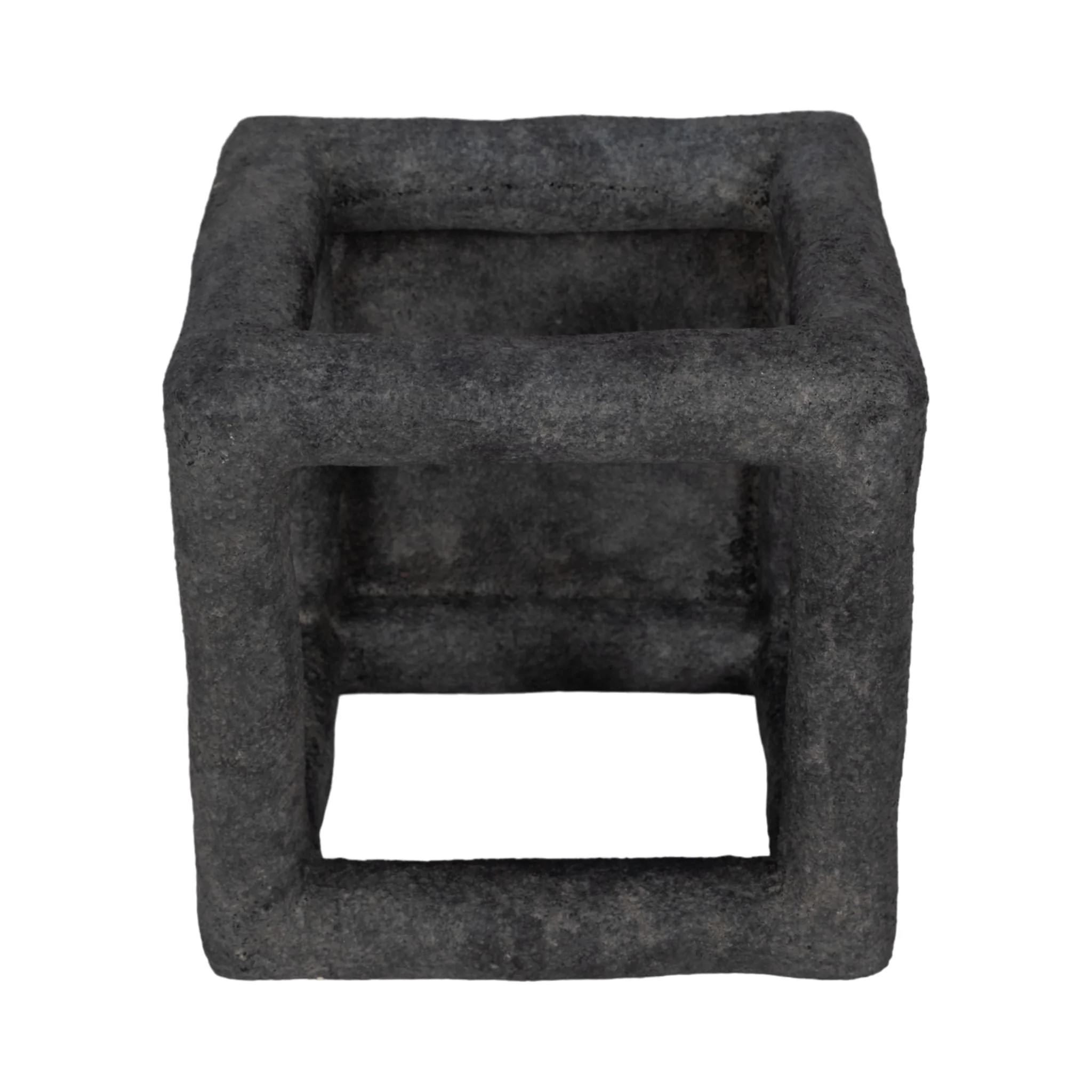 10" Textured Open Square Object, Black - Image 5