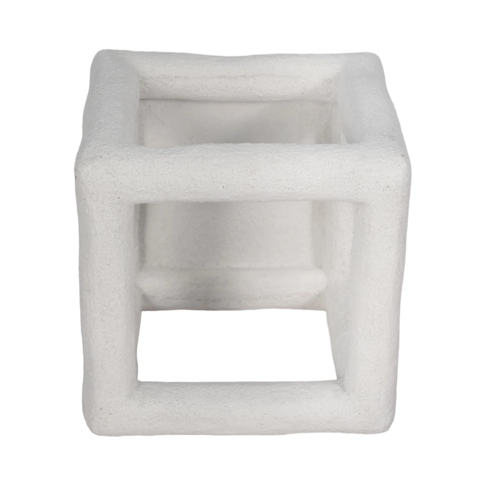 10" Textured Open Square Object, White - Image 5