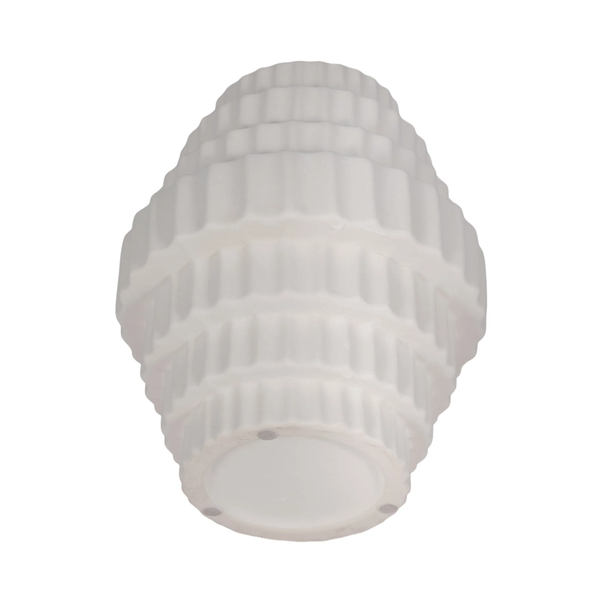 10" Textured Staggered Vase, White - Image 6