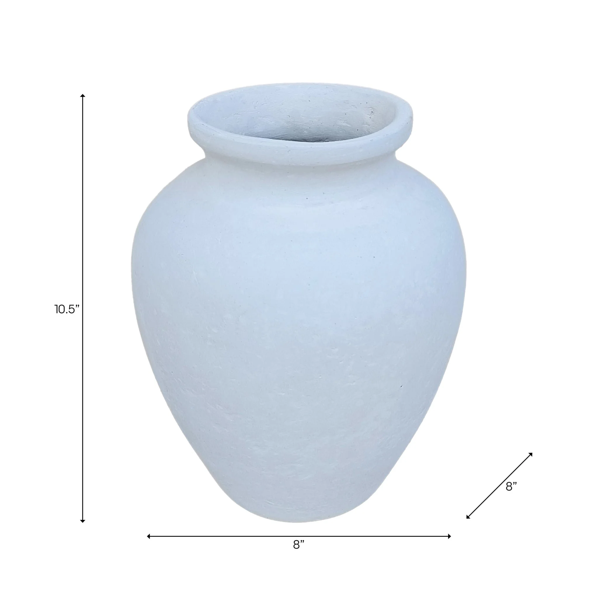 10" Traditional Jug, Paper Mache, Ivory - Image 8