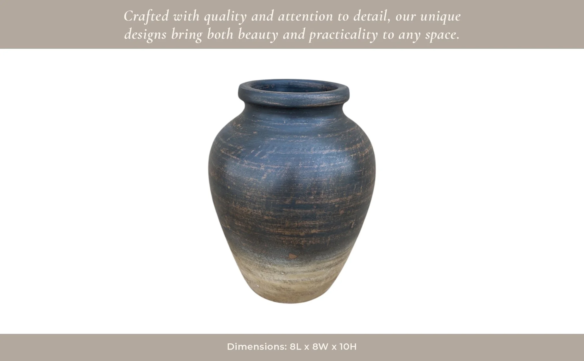 10" Traditional Terracotta Jug, Chocolate Brown - Image 12