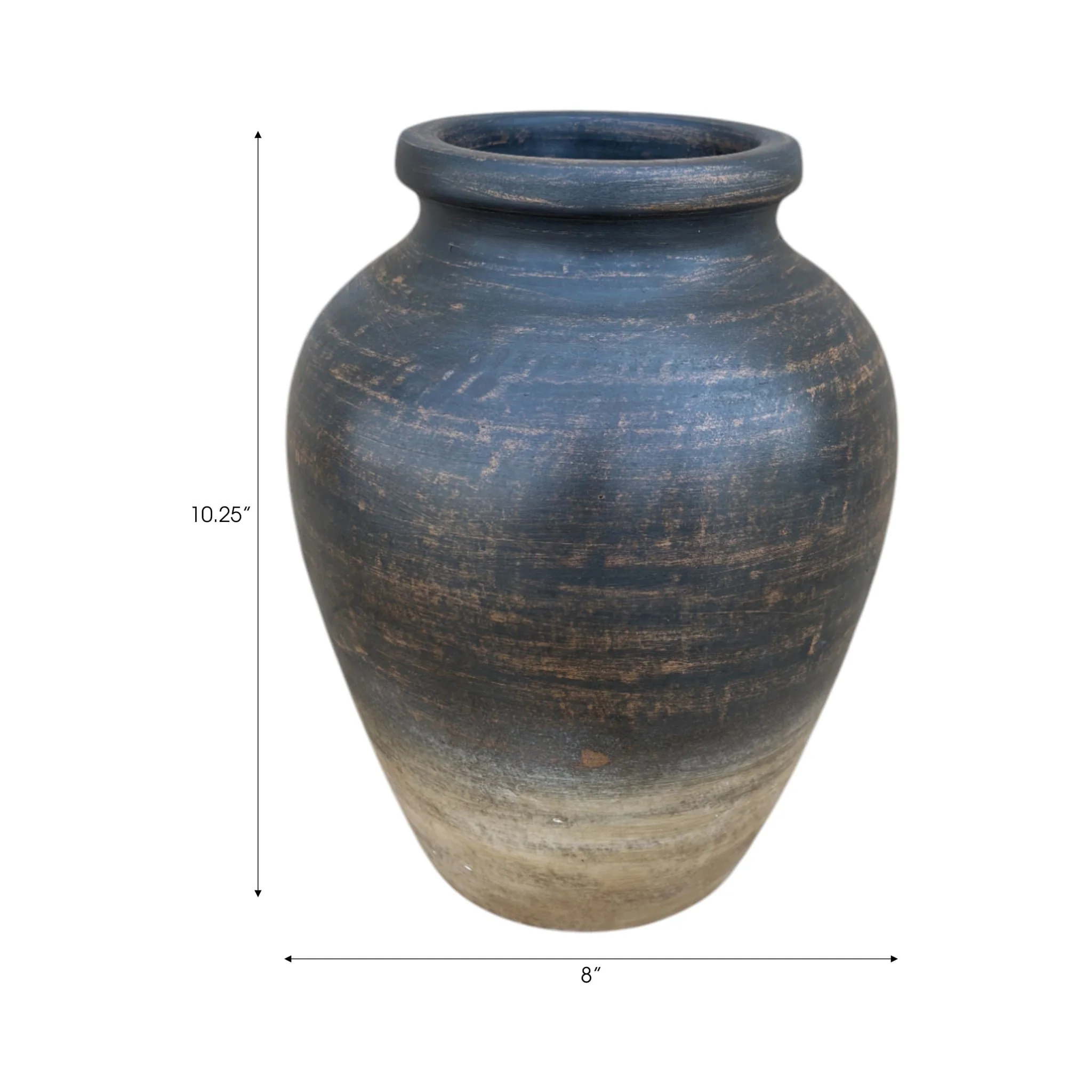 10" Traditional Terracotta Jug, Chocolate Brown - Image 8