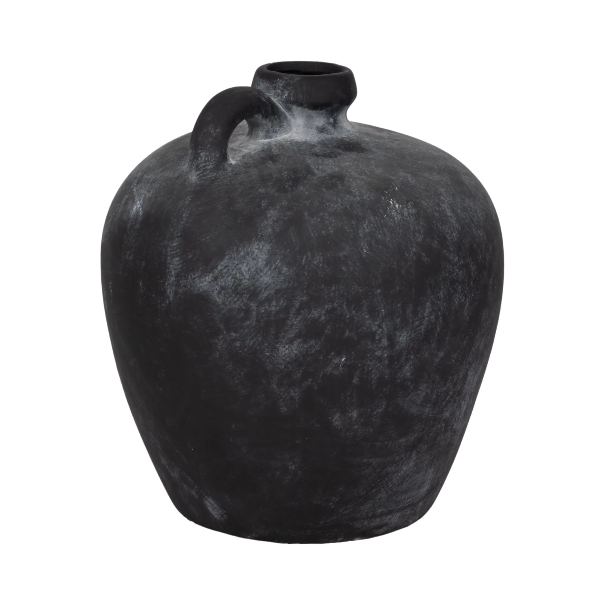 10" Weathered Jug With Handle, Black - Image 3