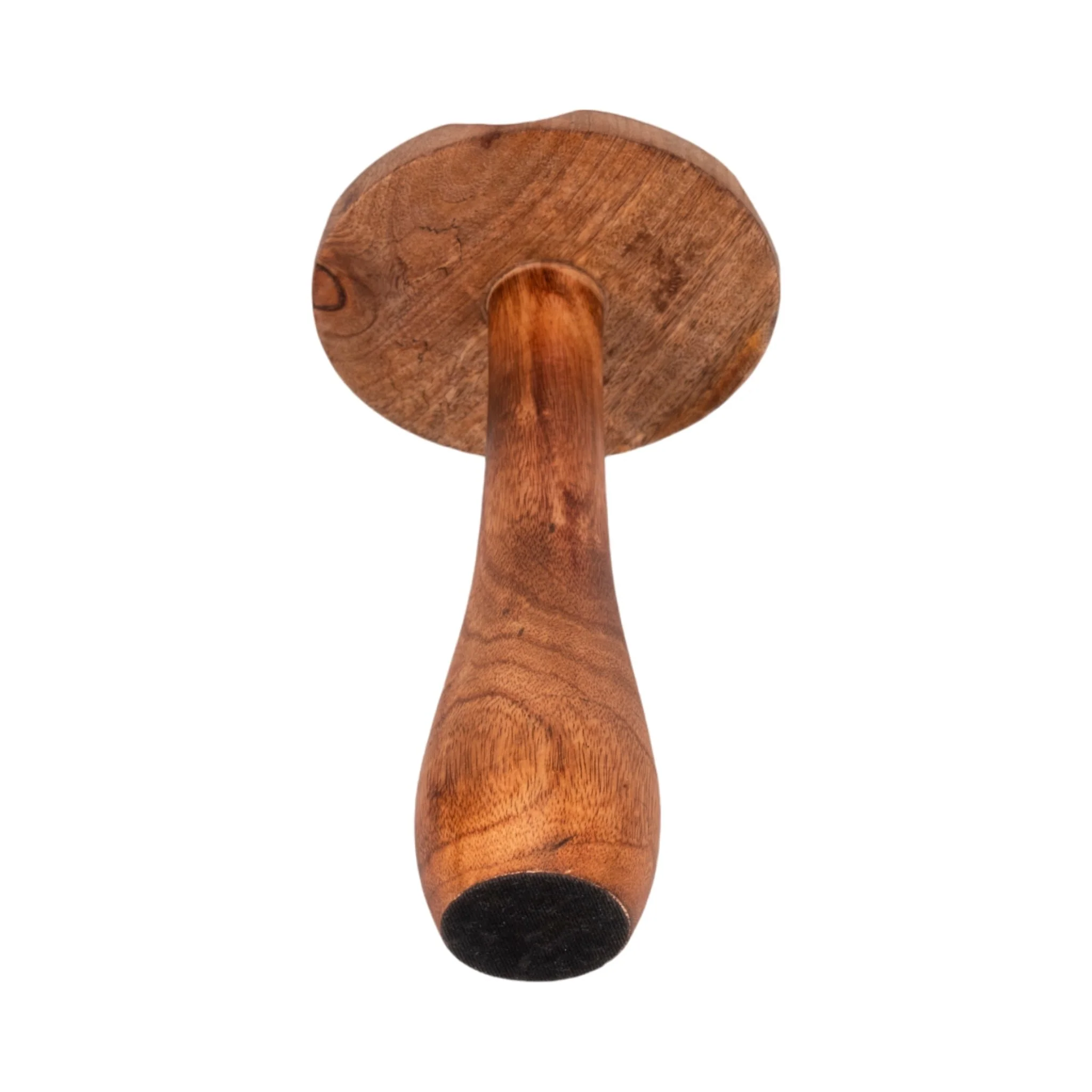 10" Wood Mushroom With White Dots, Brown - Image 5