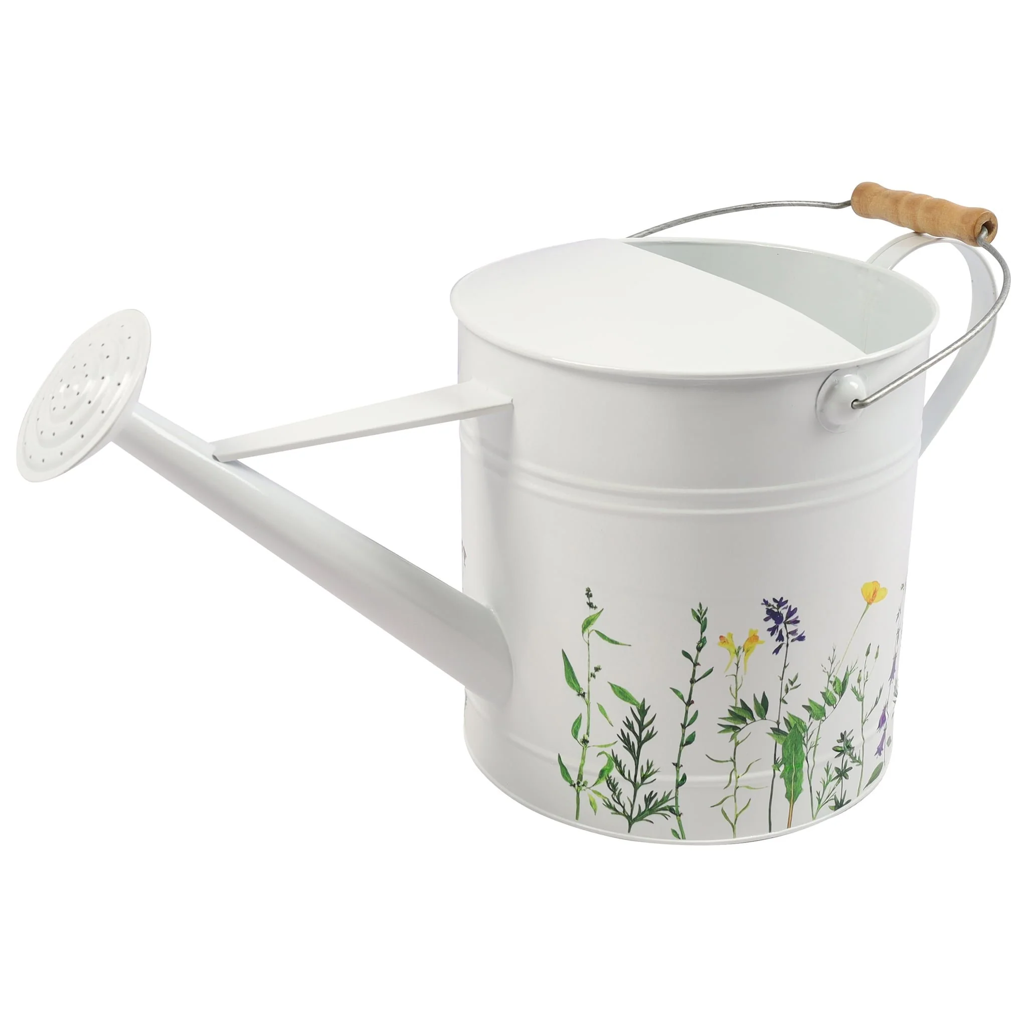 10x20" Watering Can, White W/yel Flower - Image 2