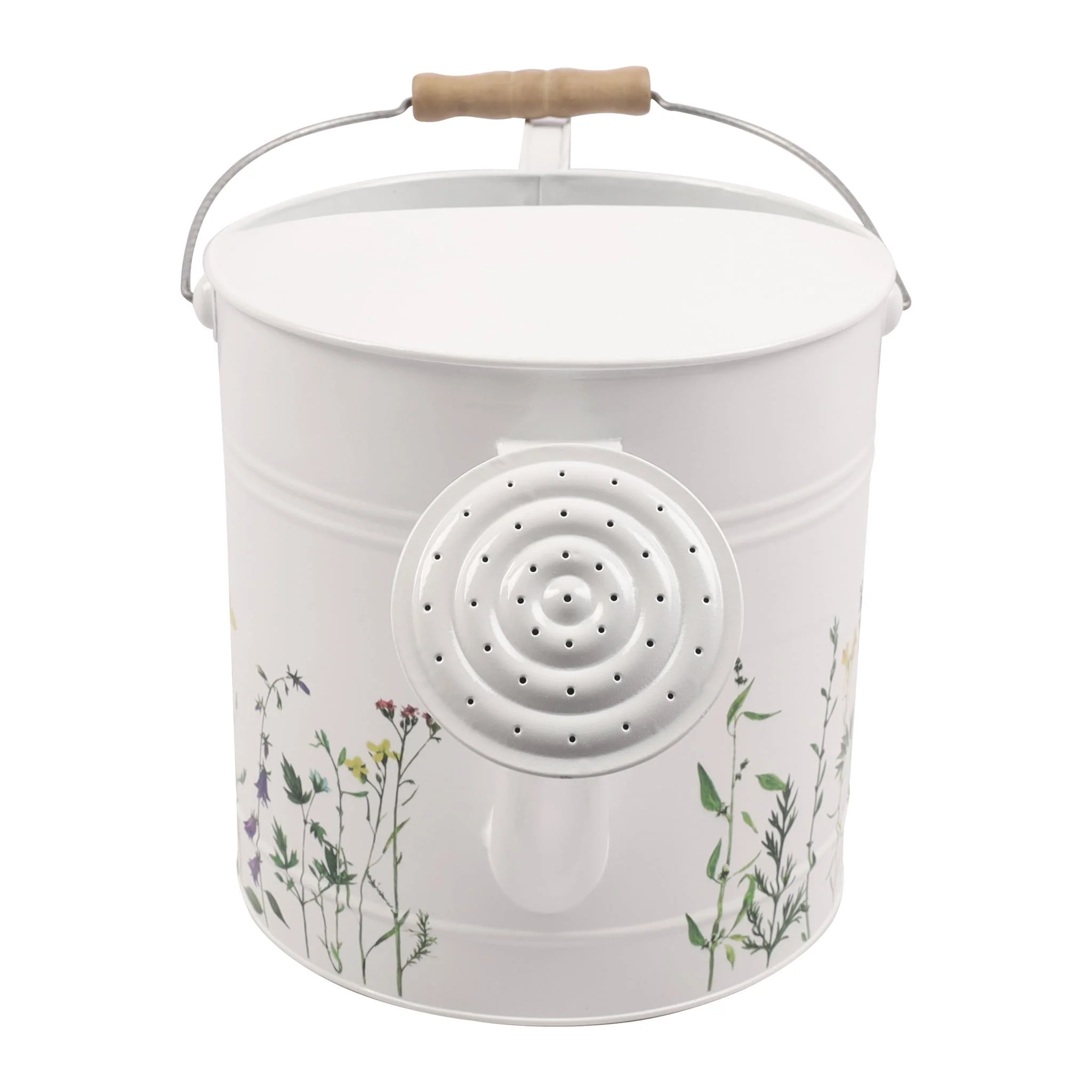 10x20" Watering Can, White W/yel Flower - Image 3