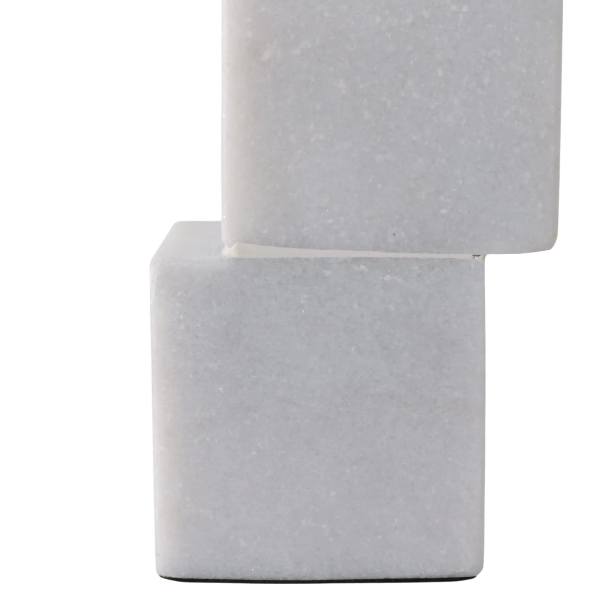 10x3" Stacked Cube Marble Taper Holder, White - Image 5