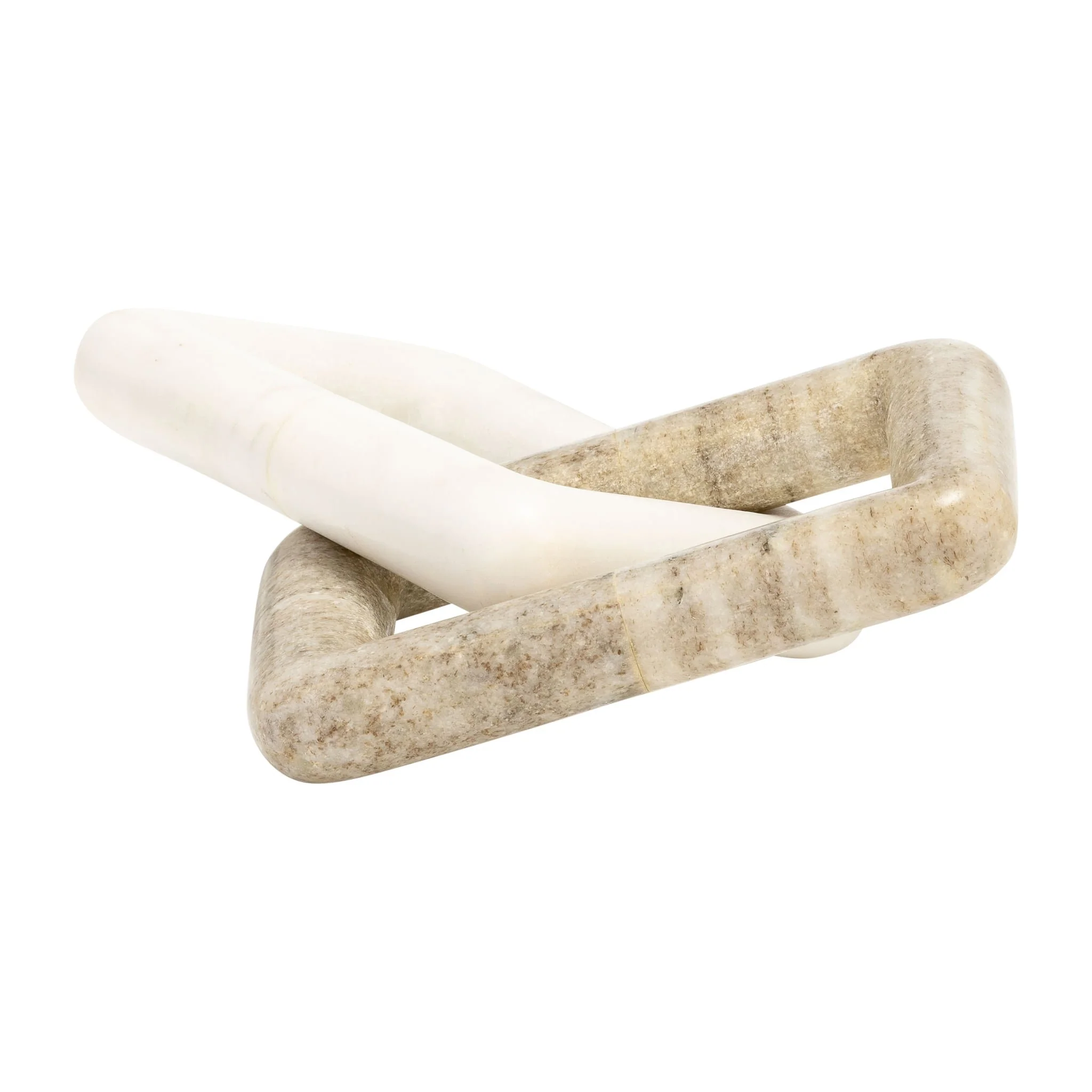10x4" 2 Marble Square Links, White/onyx - Image 4