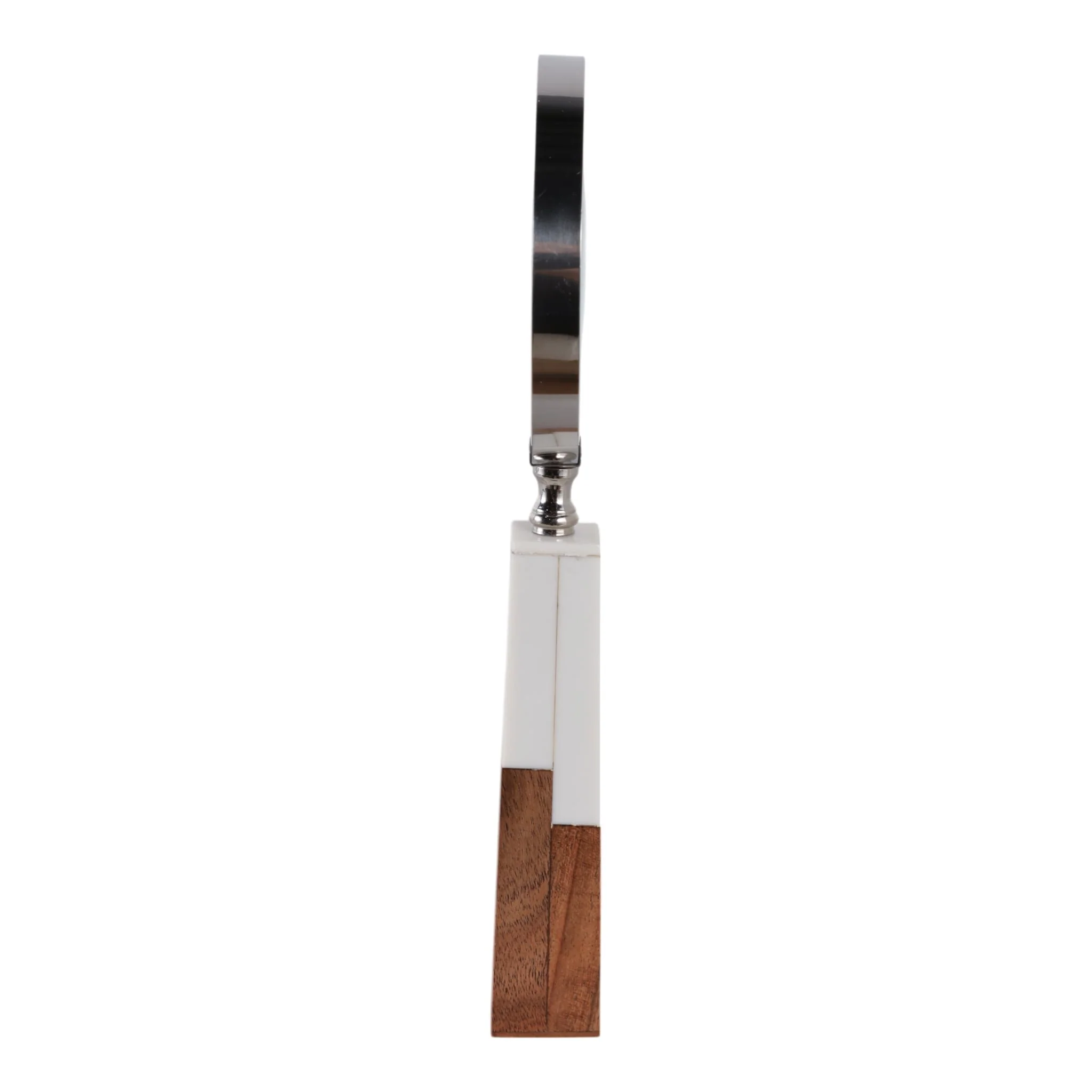 10x4" 2-toned Handle Magnifying Glass, White/brown - Image 3