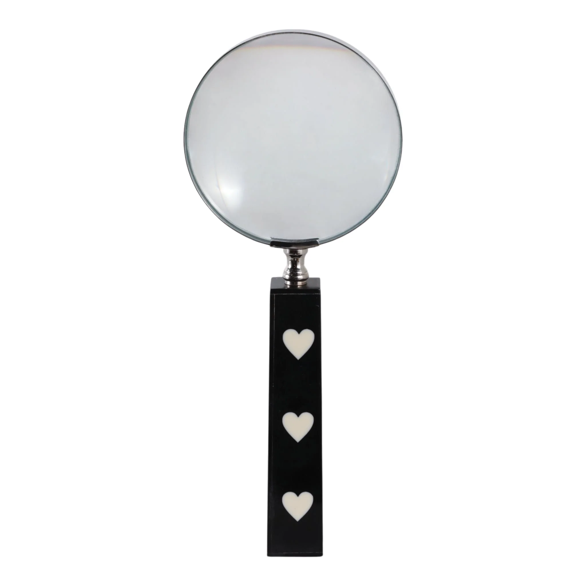 10x4" Hearts Handle Magnifying Glass, Black/white - Image 4