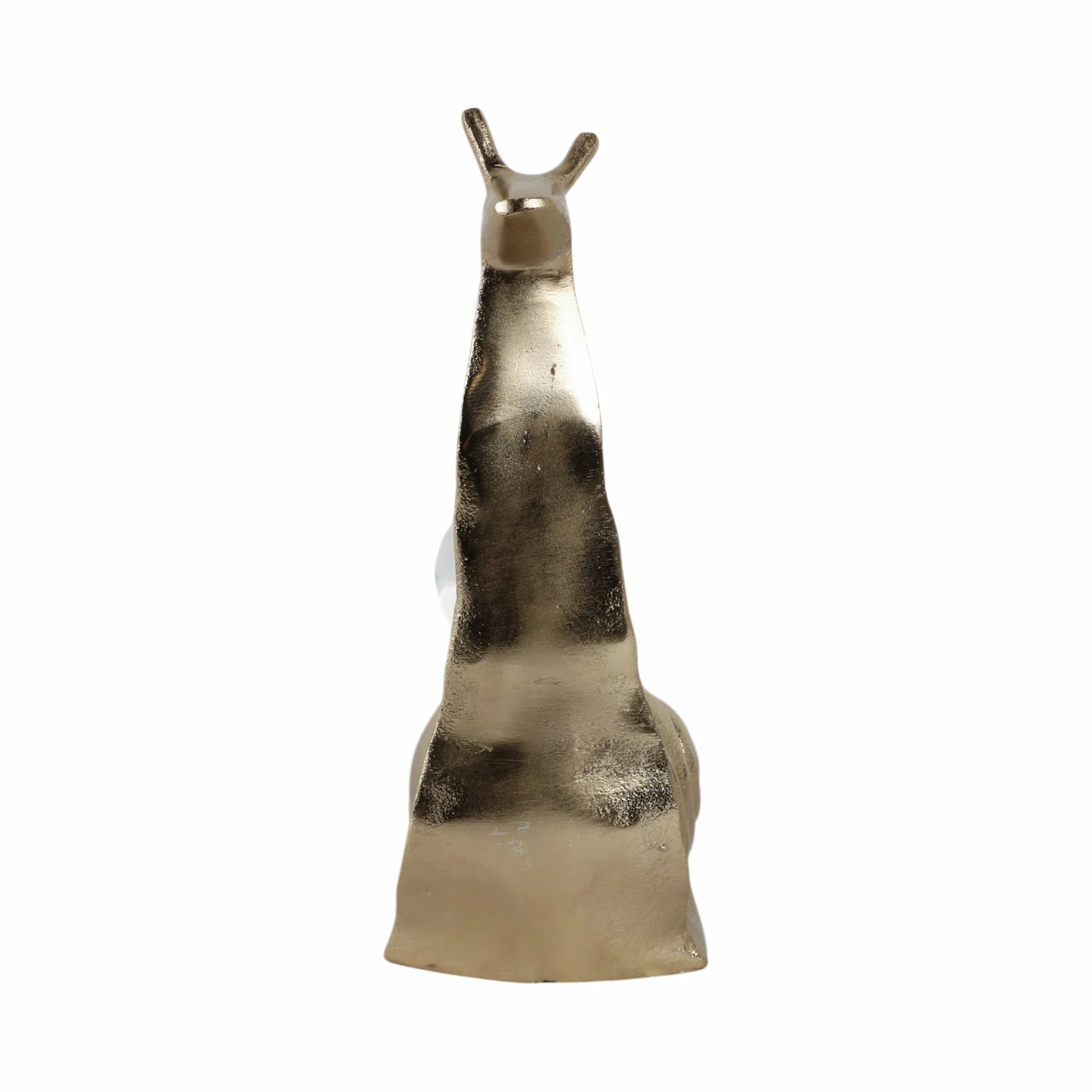 10x4" Tall Snail With Acrylic Ball, Gold - Image 3