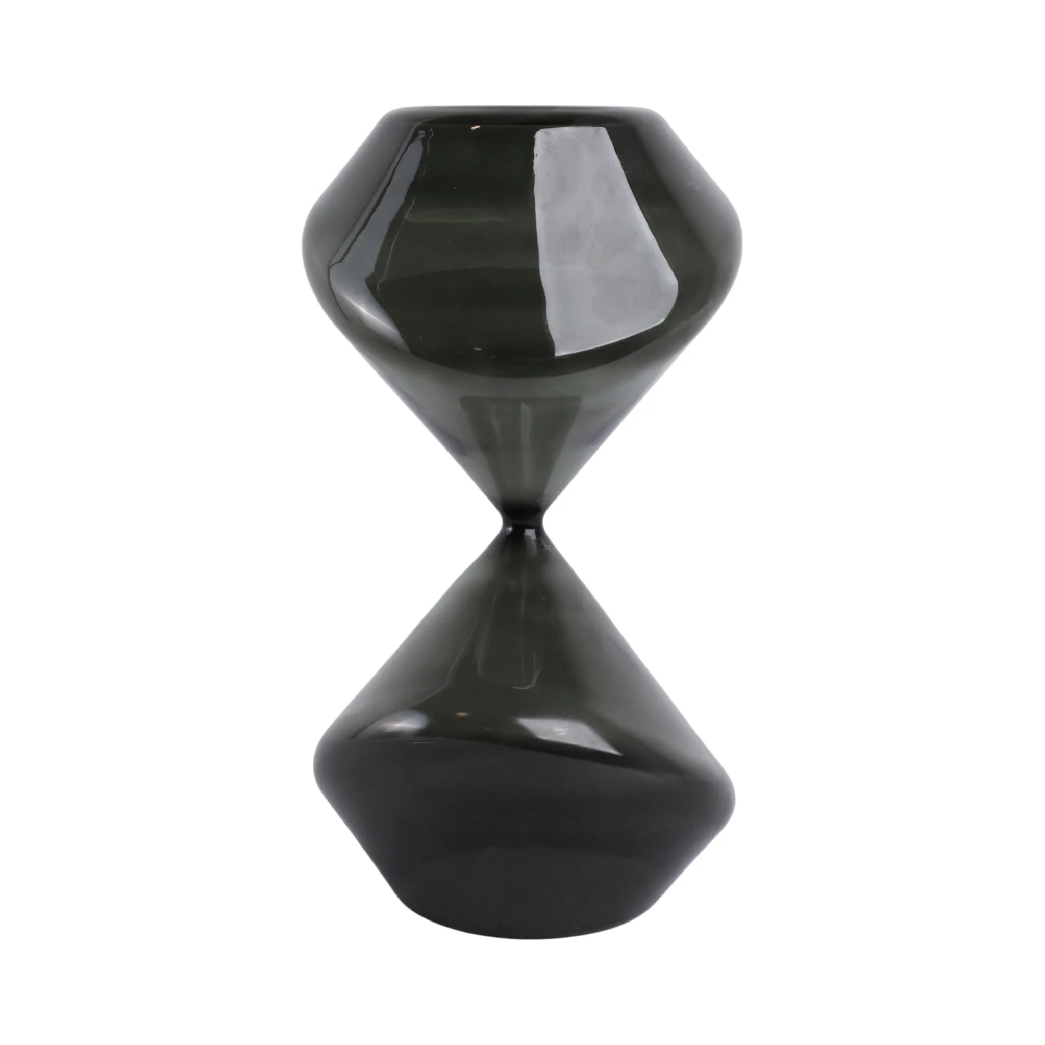 10x5" Glass 90min Abstract Sandtimer, Smoke - Image 4