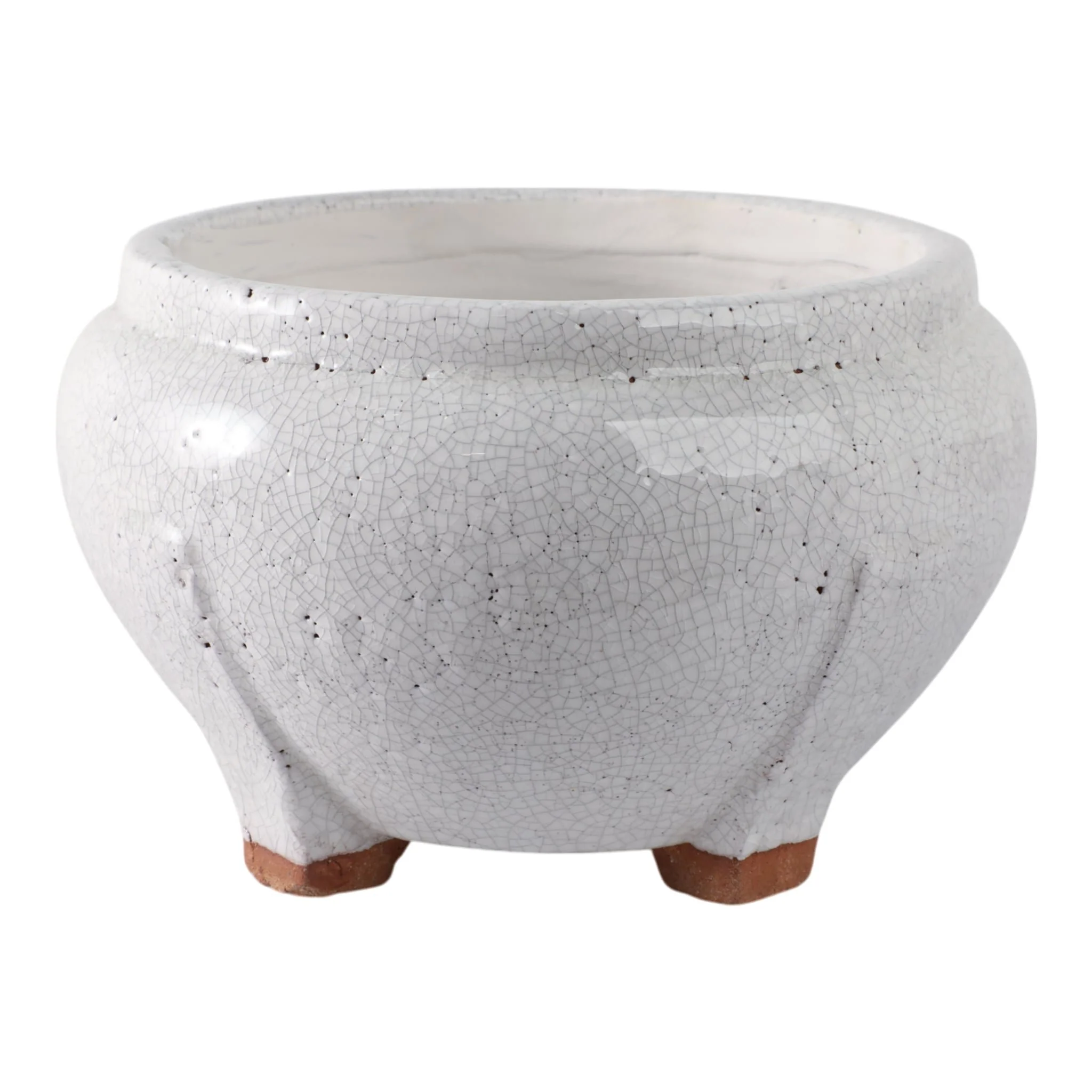 10x6" Footed Planter, White - Image 2